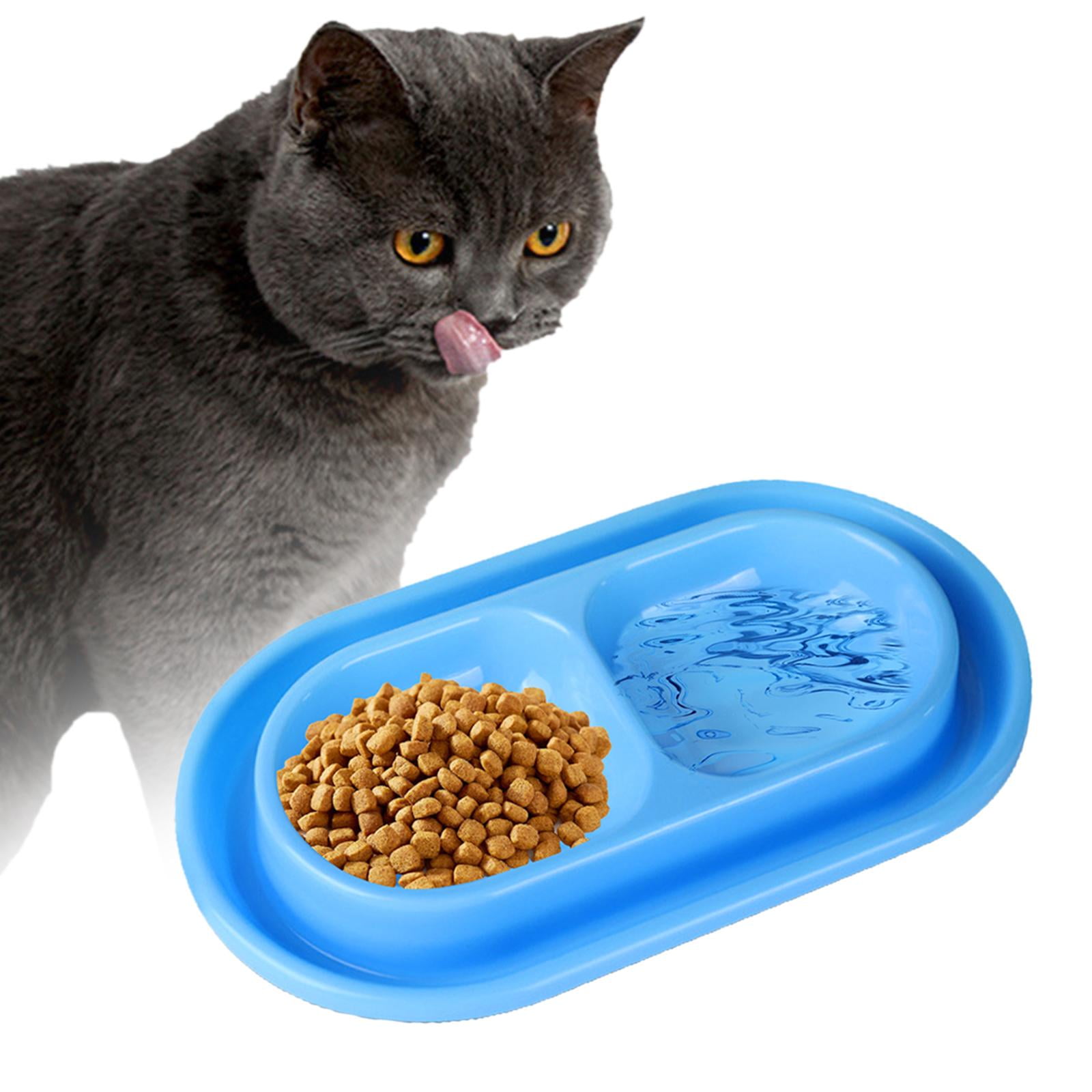 Cat Bowls for Food and Water Easy to Clean Ants Away Outside Pet Double Bow Large Blue - Image 6