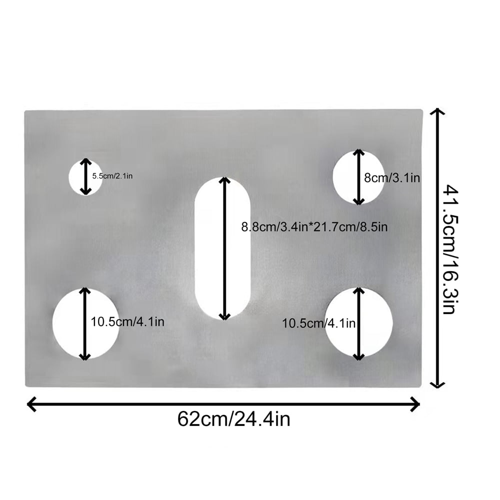 1PCS Stove Protector Cover Liner for 5 Burners Gas Stove Protector Kitchen Accessories Mat Stove Top Cover Gas Stove Cover 41.5*62cm Black - Image 3