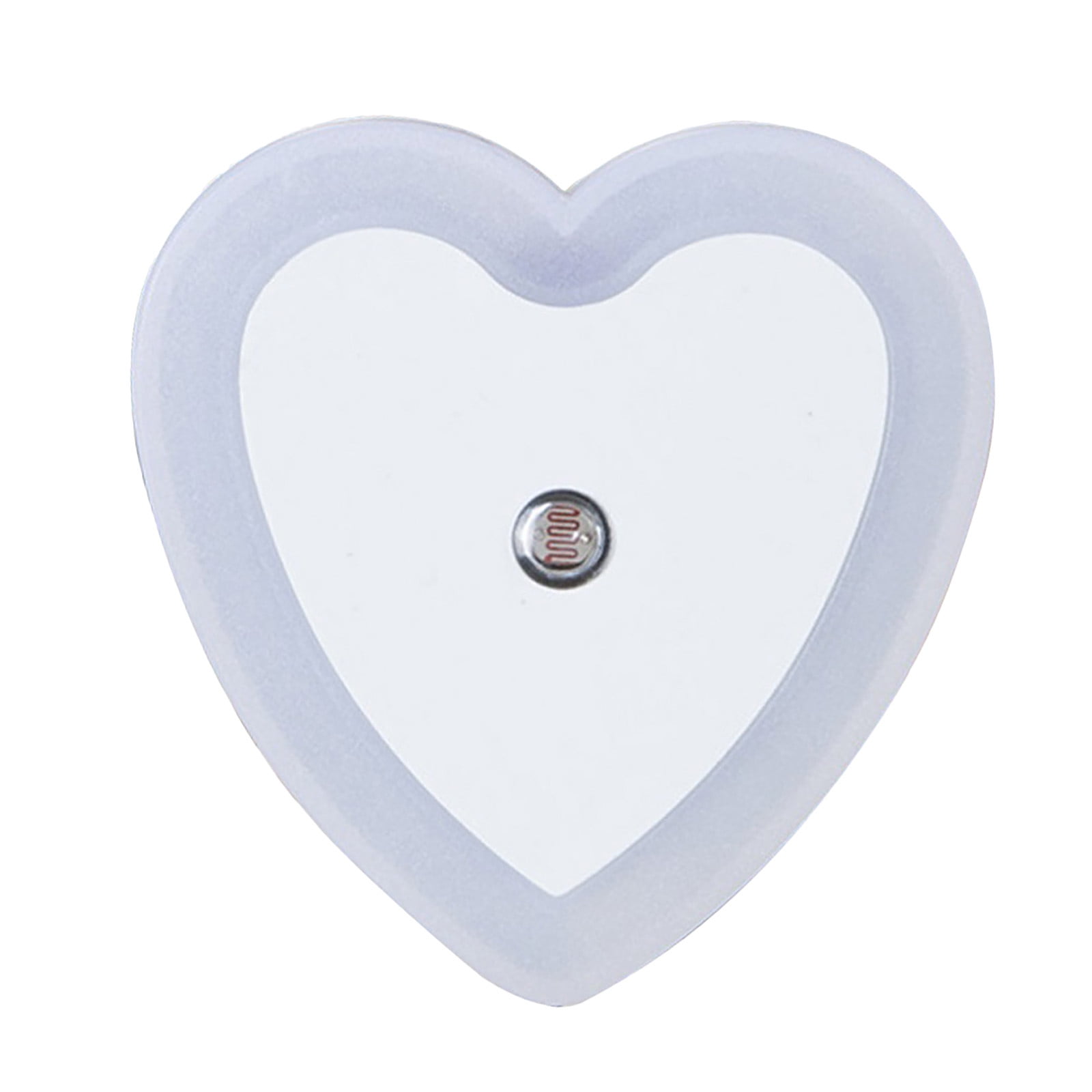 Eguiwyn Night light Heart Shape Plug-in Intelligent Light Sensor Control LED Night Light Lamp For Bedroom Hallway Night Lights White - Image 1