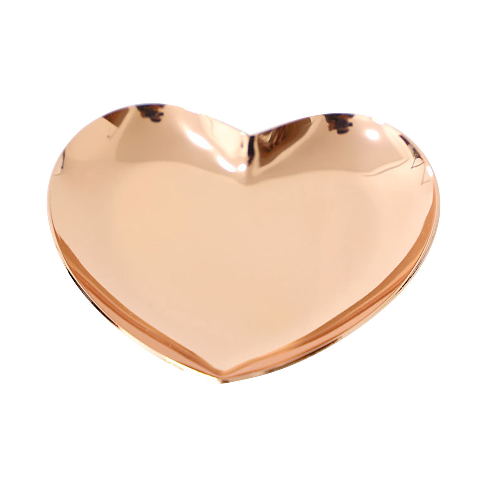 Eguiwyn Baking tray Stainless Steel Decorative Tray Jewelry Dish Cosmetics Organizer Bathroom Clutter Serving Platter Small Storage Tray Oval Rack Camouflage One Size Rose Gold - Image 1