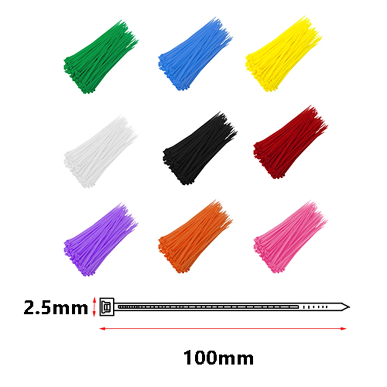 JWDX Sealing Strip Clearance 100Pcs Cable Zip Ties Heavy Duty 4 inch, Premium Plastic Wire Ties with 18 Pounds Tensile Strength Green - Image 2