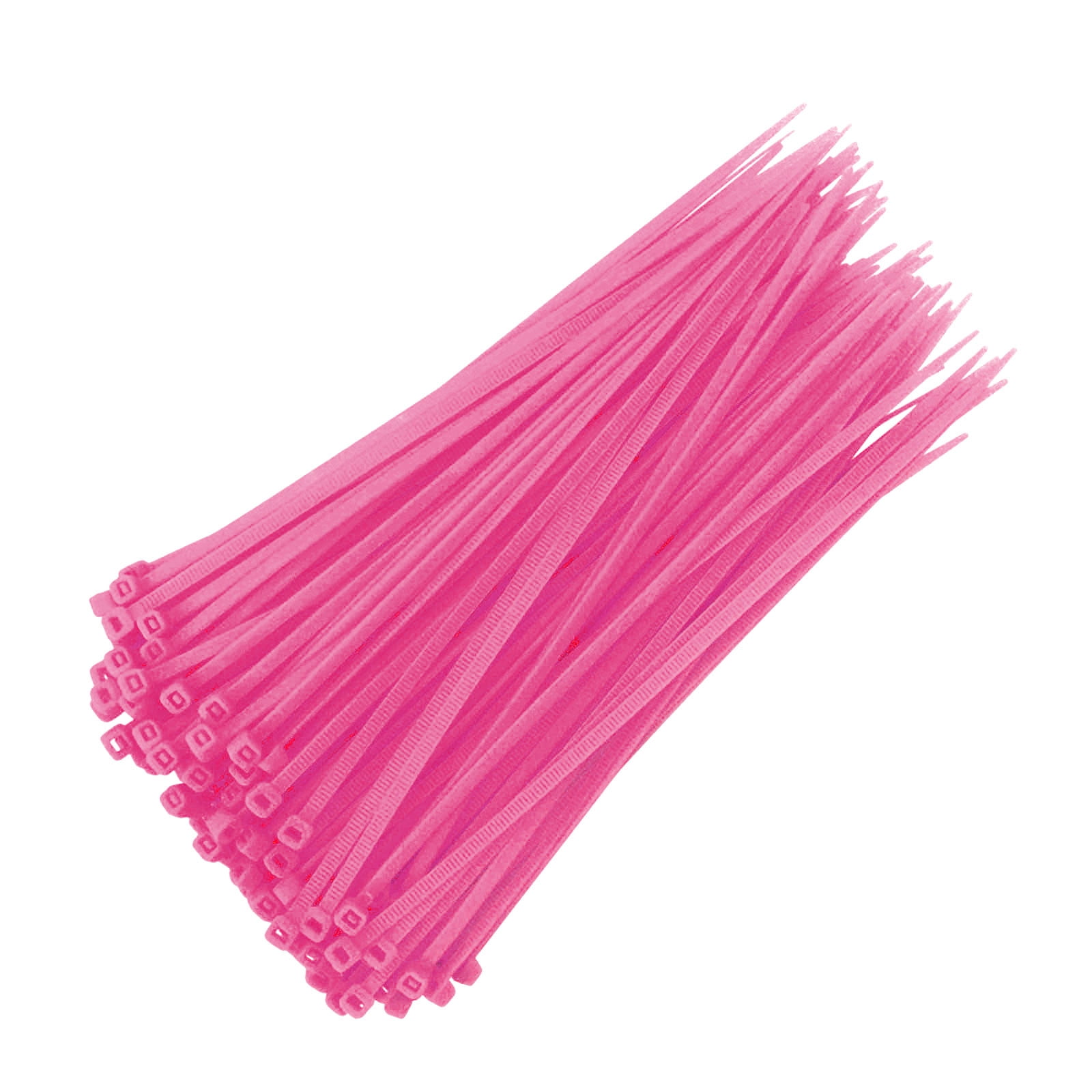 JWDX Sealing Strip Clearance 100Pcs Cable Zip Ties Heavy Duty 4 inch, Premium Plastic Wire Ties with 18 Pounds Tensile Strength Pink - Image 1