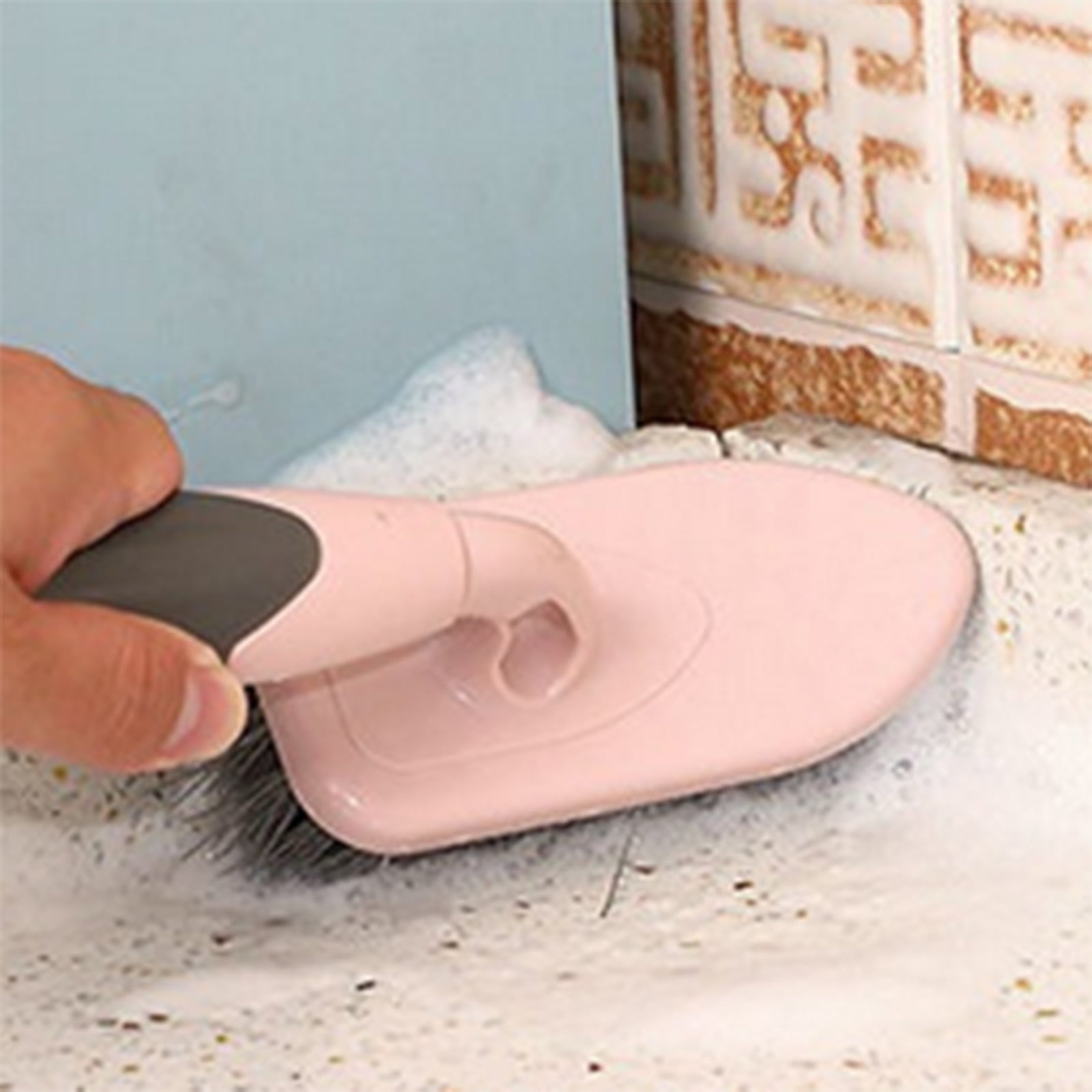 Clearance! JWDX Brush, Cleaning Brush, Floor Brush Hard Cleaning Brush Bathroom Floor Brush Hard Toilet Tile Brush Floor Brush Pink - Image 5
