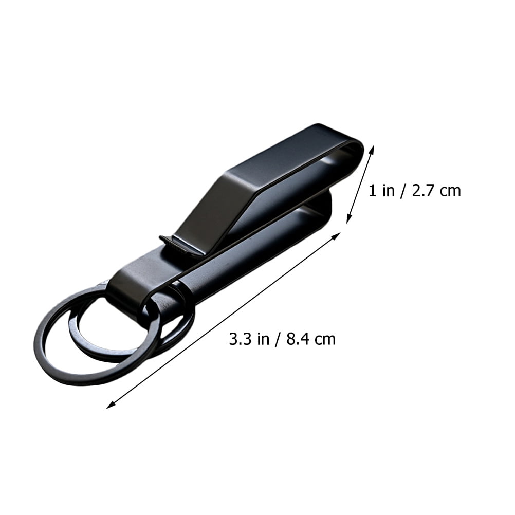 Key Holder For Belt Steel Belt Keychain Clip Quick Release Belt Loop Key Ring 8.40X2.70X2.70cm/ 3.30X1.06X1.06in Black - Image 7