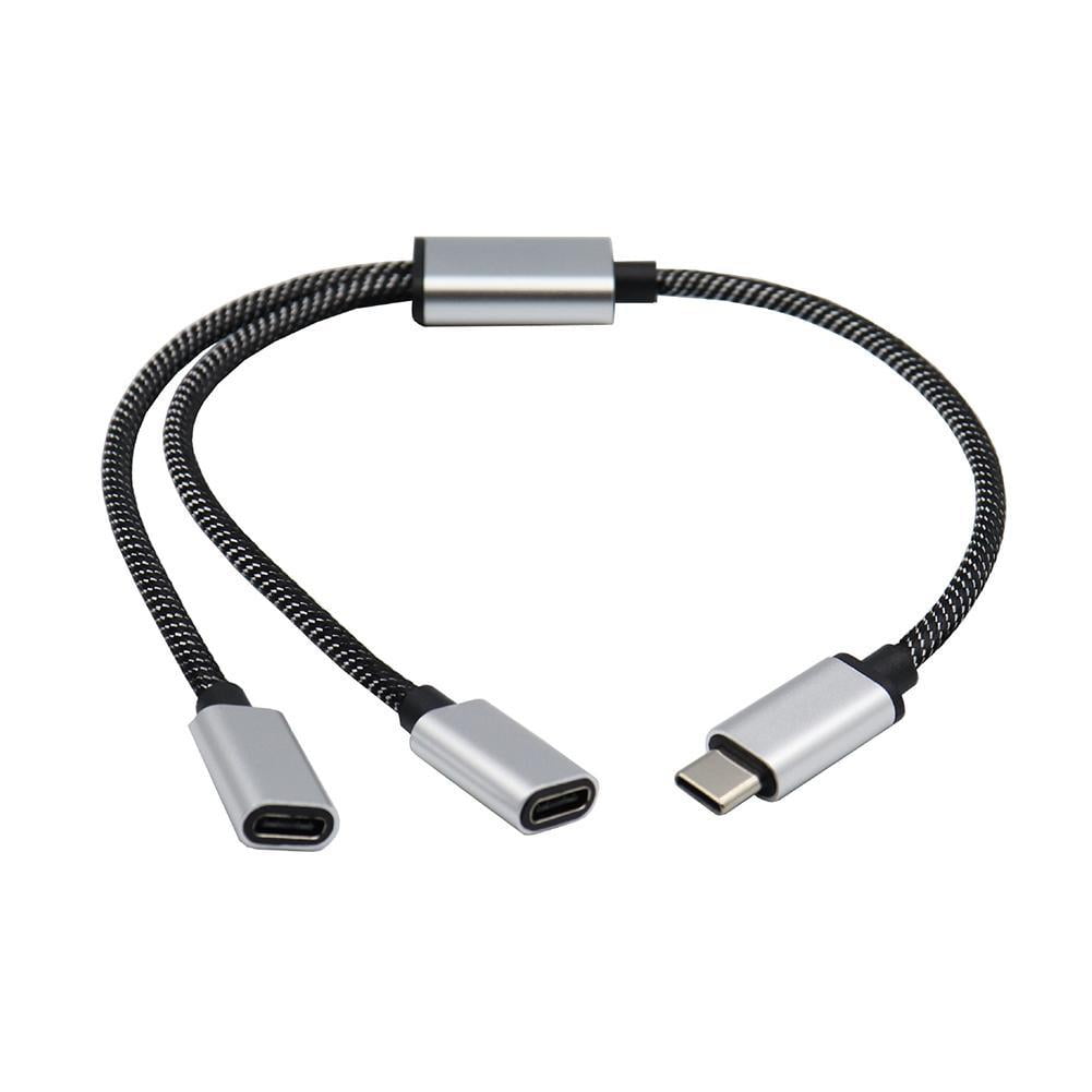 USB C Splitter, USB C to USB C Female Adapter, 2/3 Ports 1 to 2 - Image 1