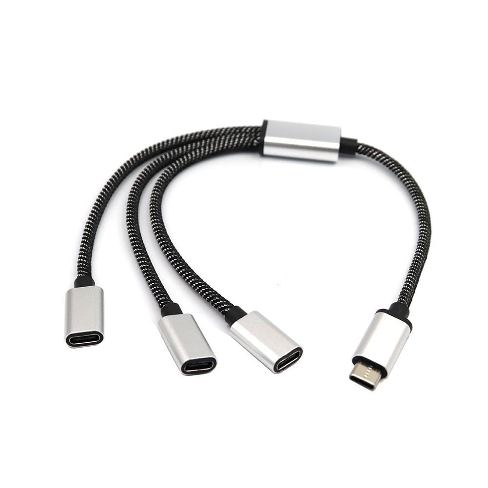 USB C Splitter, USB C to USB C Female Adapter, 2/3 Ports 1 to 3 - Image 1
