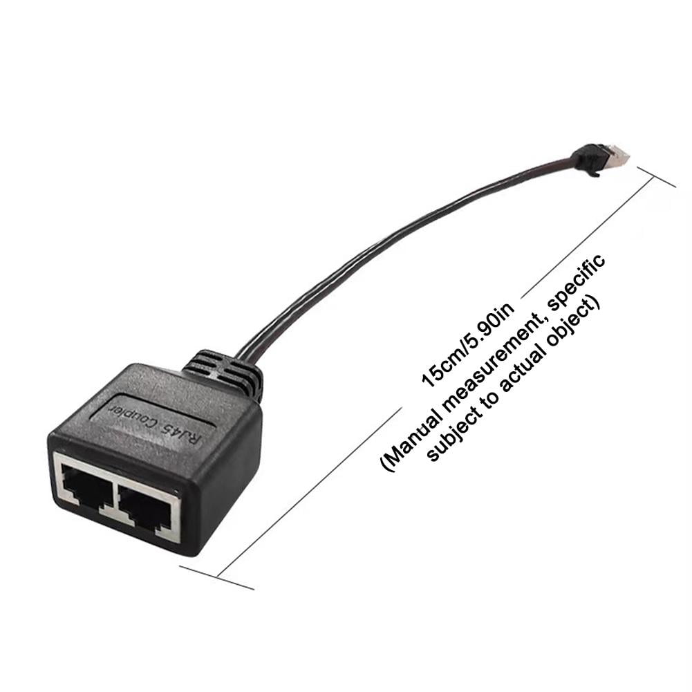 RJ45 Splitter Adapter Connector 1 to 2 Female Ports for CAT 5/CAT 6/CAT 7 LAN Ethernet Cables - Image 2