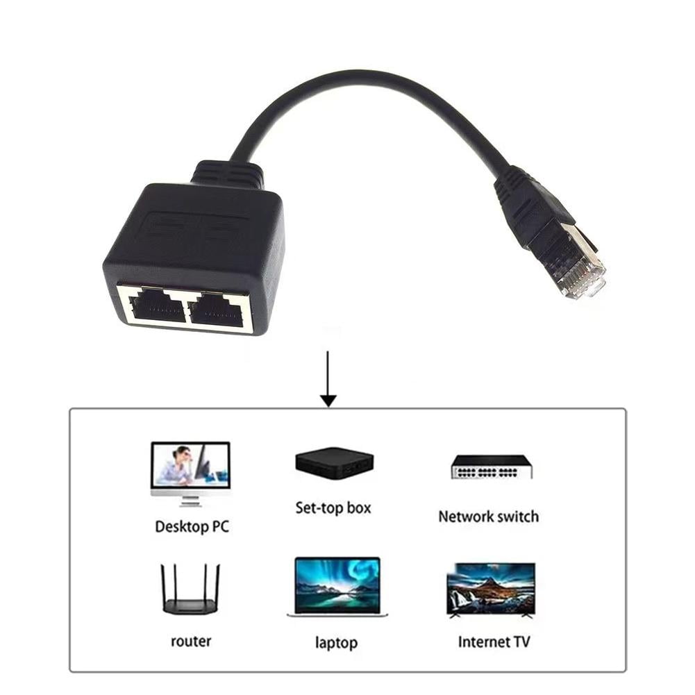 RJ45 Splitter Adapter Connector 1 to 2 Female Ports for CAT 5/CAT 6/CAT 7 LAN Ethernet Cables - Image 6