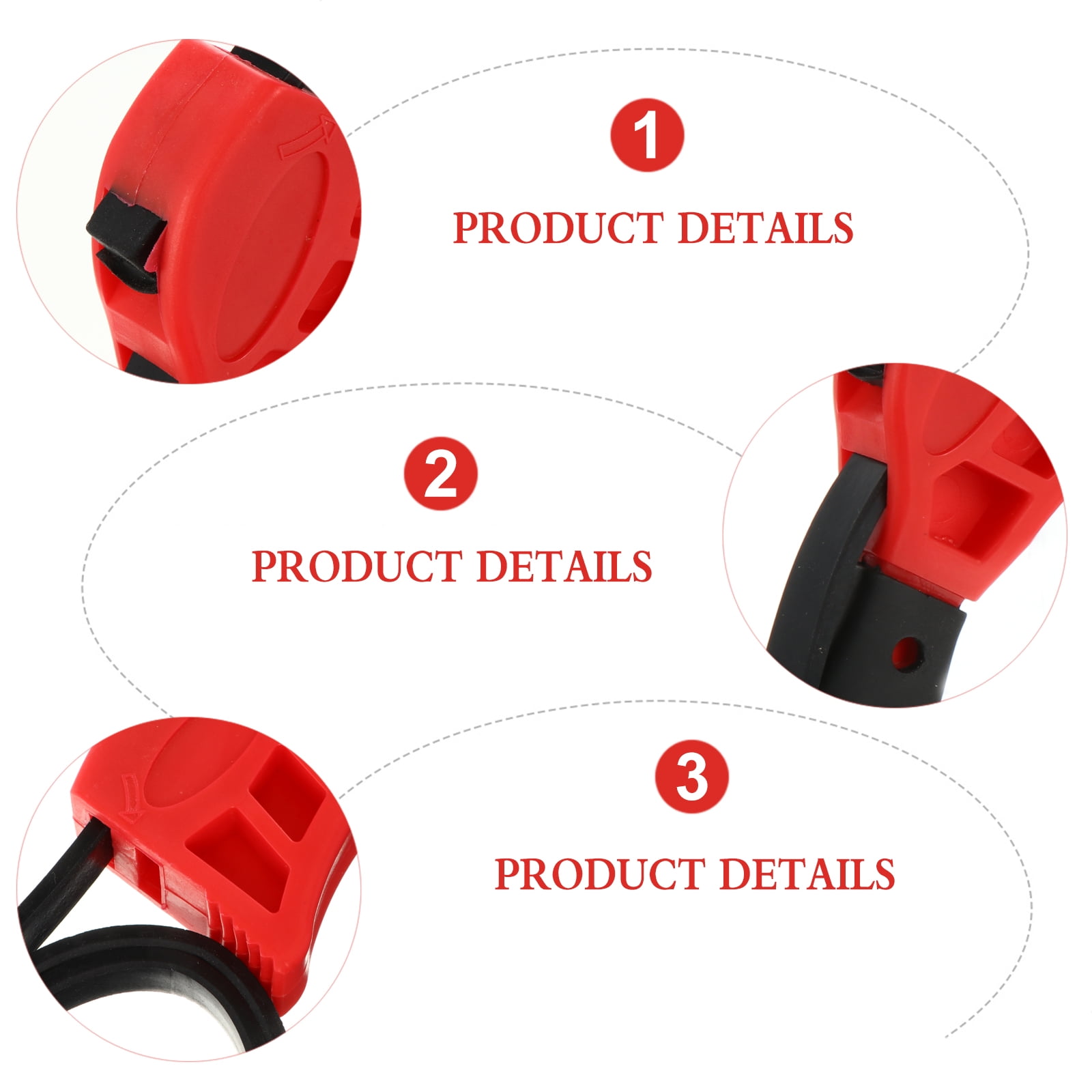 1pc Multifunctional Adjustable Rubber Strap Belt Wrench Universal Bottle Opener - Image 2