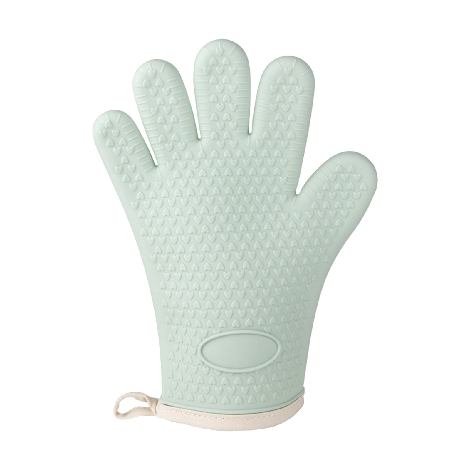 JWDX Silicone Smoker Oven Gloves -Extreme Heat Resistant Bbq Gloves -Handle Hot Food Right on Your Grill Fryer Pit|Waterproof Oven Mitts Z3-Mint Green - Image 1
