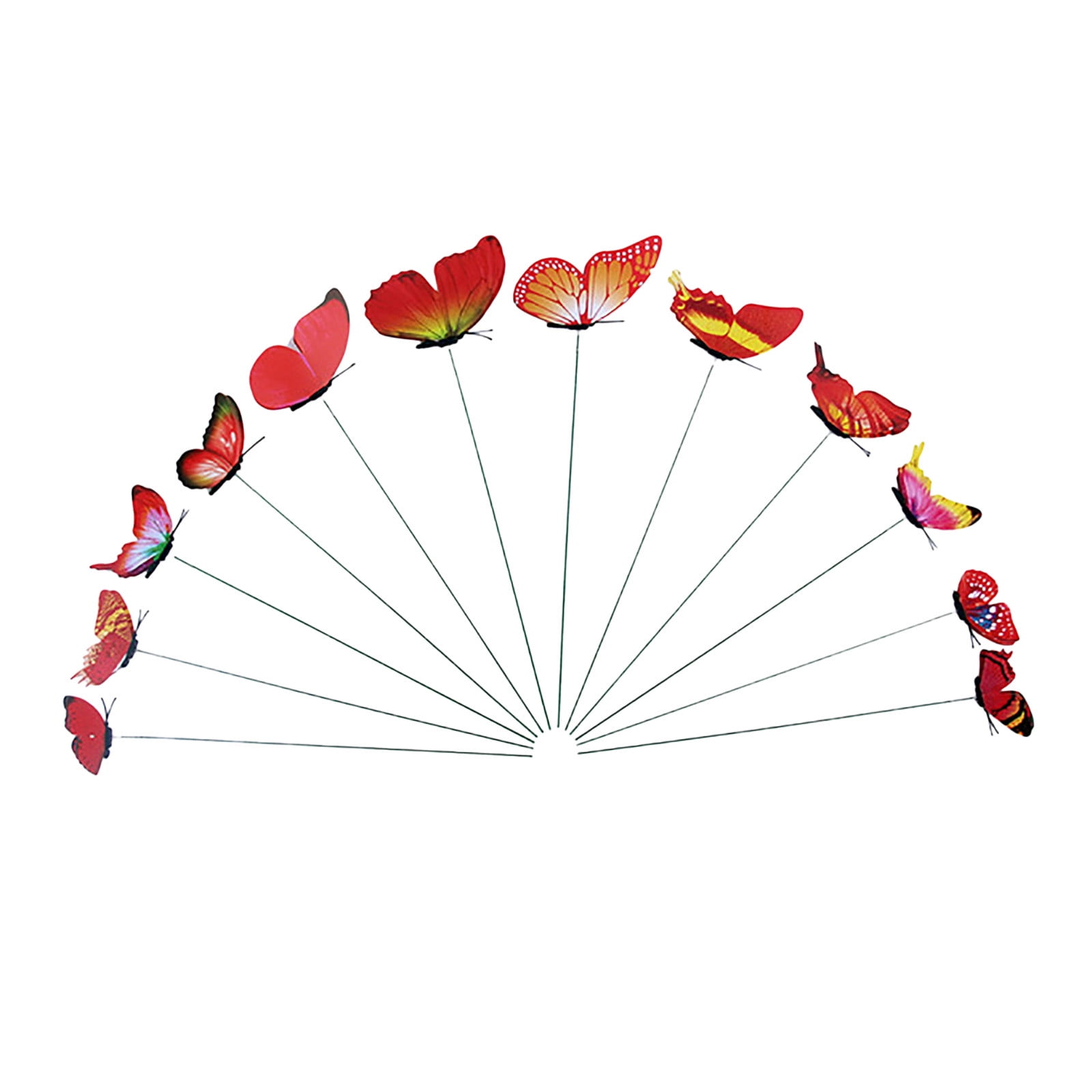JWDX Decorate, Vase Decoration Clearance, 12Pcs Butterfly Stakes Outdoor Yard Planter Flower Pot Bed Garden Decor Yard Art Red - Image 1