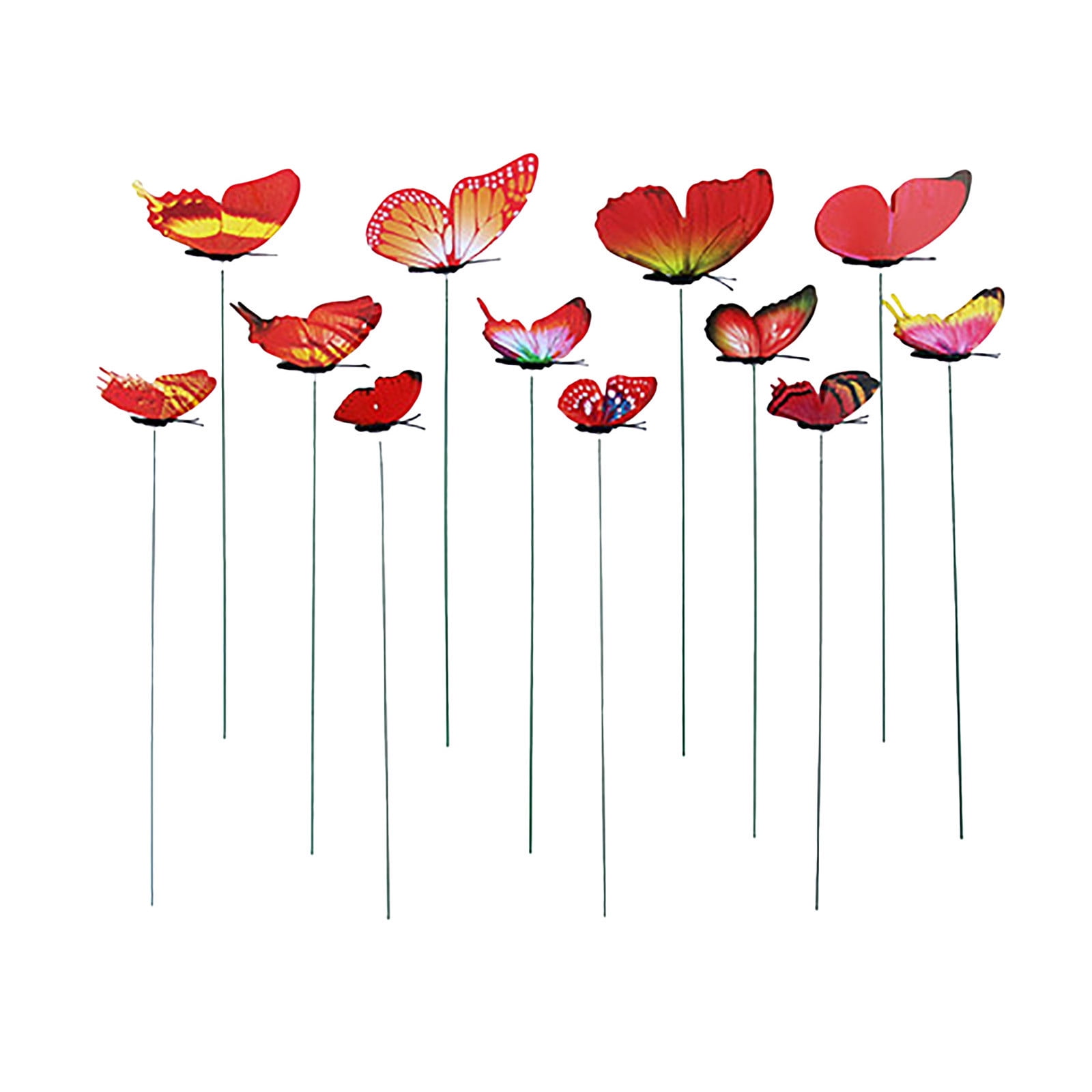 JWDX Decorate, Vase Decoration Clearance, 12Pcs Butterfly Stakes Outdoor Yard Planter Flower Pot Bed Garden Decor Yard Art Red - Image 2