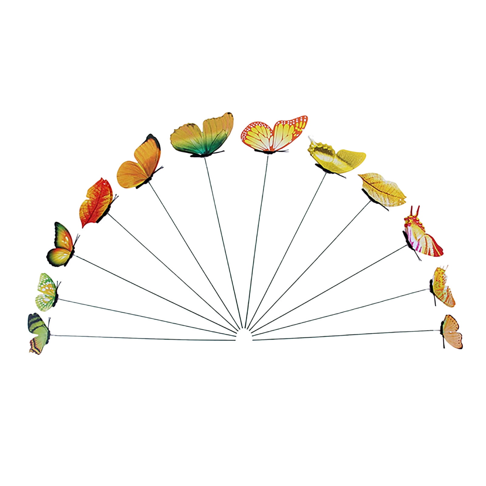 JWDX Decorate, Vase Decoration Clearance, 12Pcs Butterfly Stakes Outdoor Yard Planter Flower Pot Bed Garden Decor Yard Art Red Yellow - Image 1