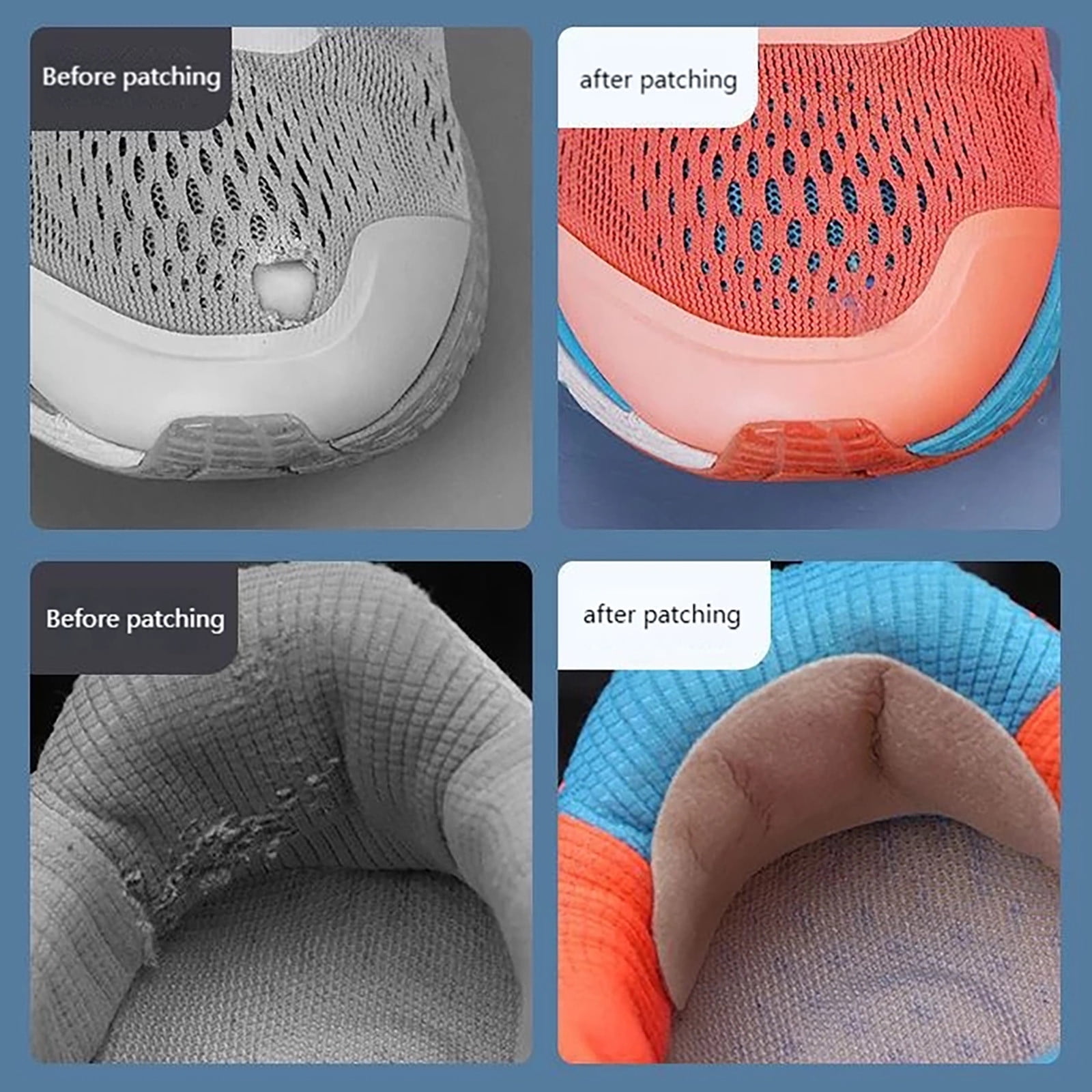 Eguiwyn Patch Stickers Heel Hole Repair Sticker 3 Pairs Self Adhesive Shoe Hole Patch Sticker Shoe Hole Repair Patch Sticker for Sneakers Leather Shoes High Heels G B-A - Image 4