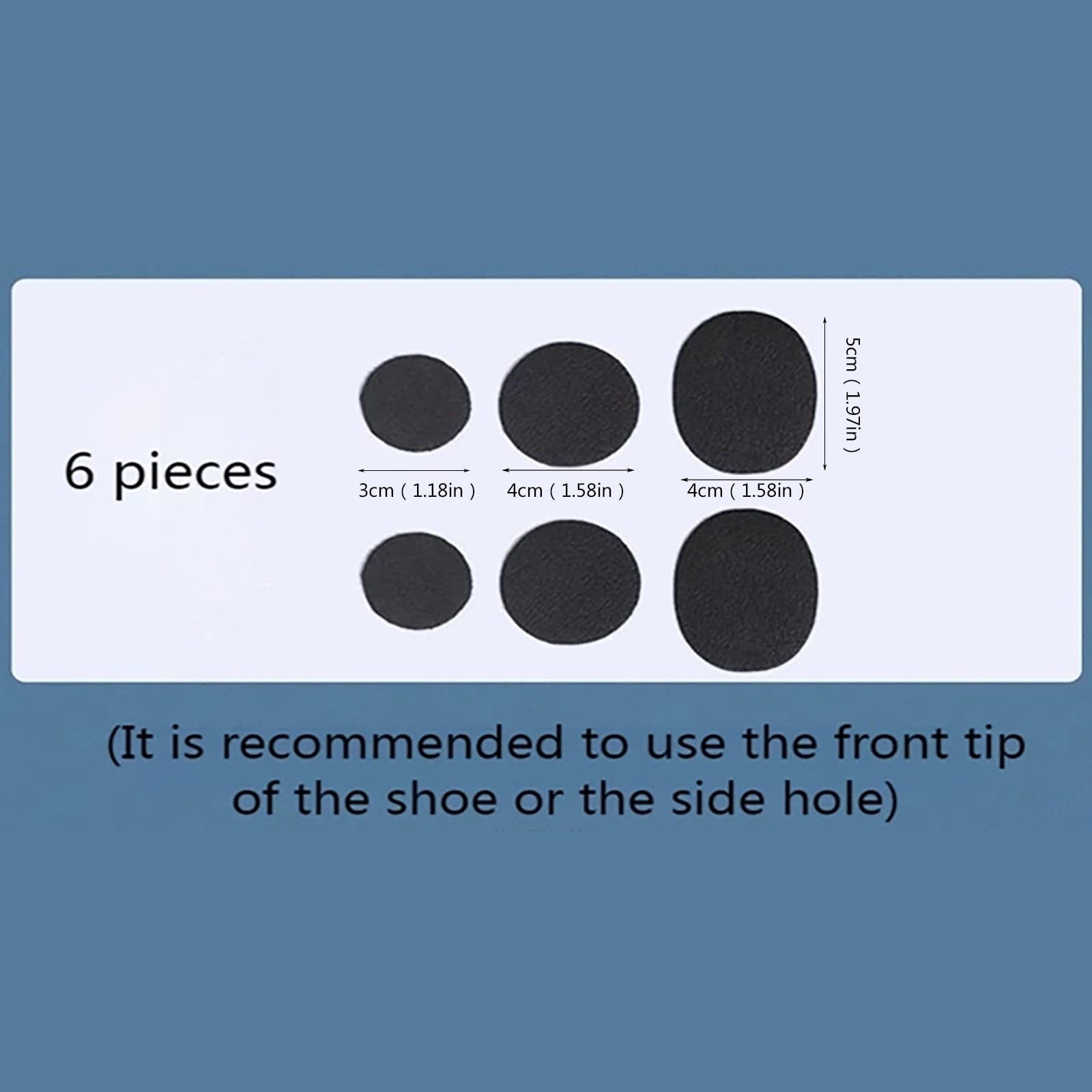 Eguiwyn Patch Stickers Heel Hole Repair Sticker 3 Pairs Self Adhesive Shoe Hole Patch Sticker Shoe Hole Repair Patch Sticker for Sneakers Leather Shoes High Heels G B-G - Image 2