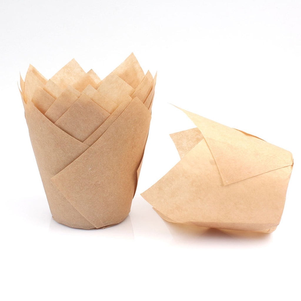 JWDX Tart Cup Clearance! Cupcake Liners Cup Paper Tuli Baking Wrappe Case Cake Muffin Cup Box, Egg Tart Cup Promotion Include 50+1Pc Cup Holder G - Image 2