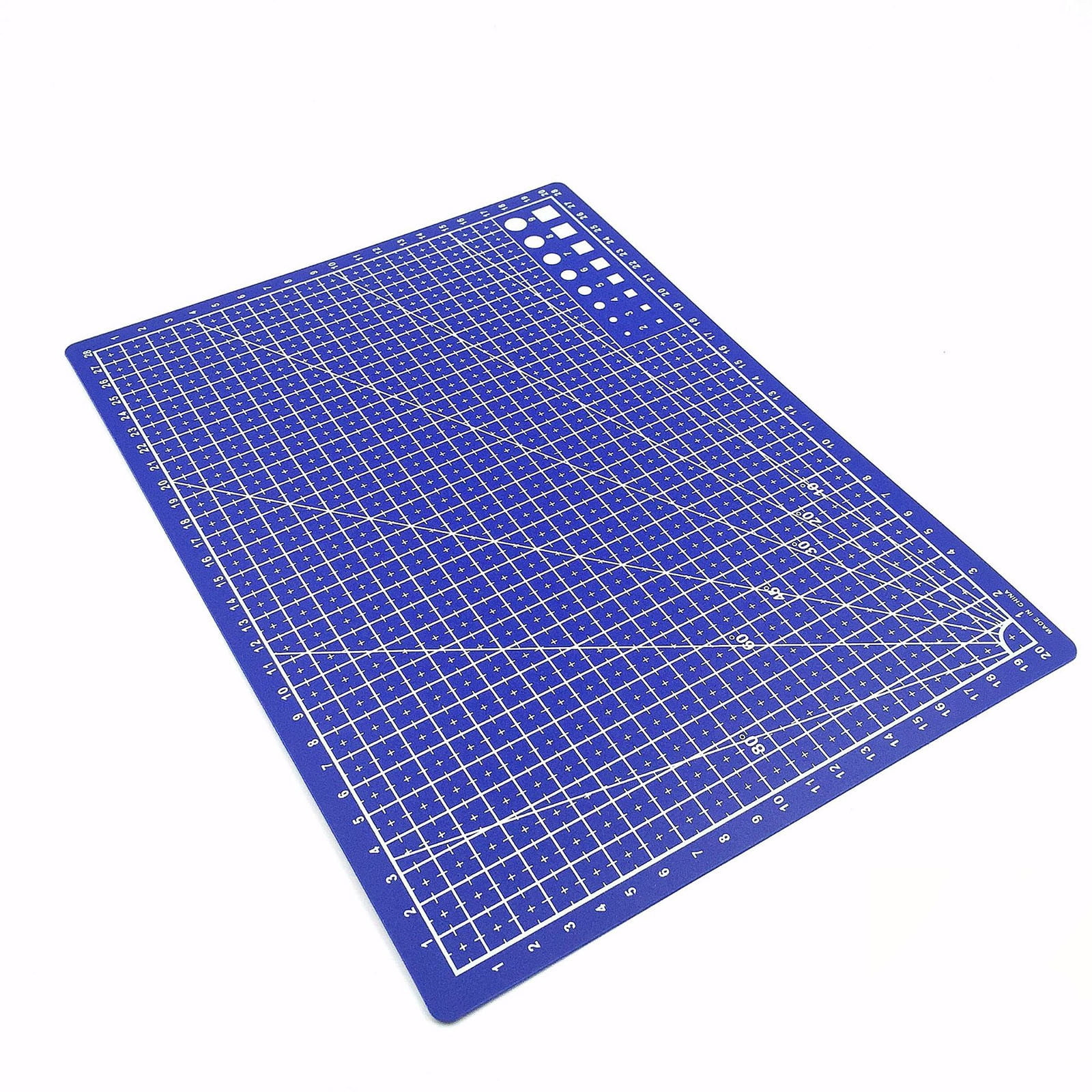 Clearance! Ttybhh Office and Craft and Stationery, A5 Art Self Healing PVC Cutting Mat Double Sided Gridded Rotary for Craft Fabric Blue - Image 1