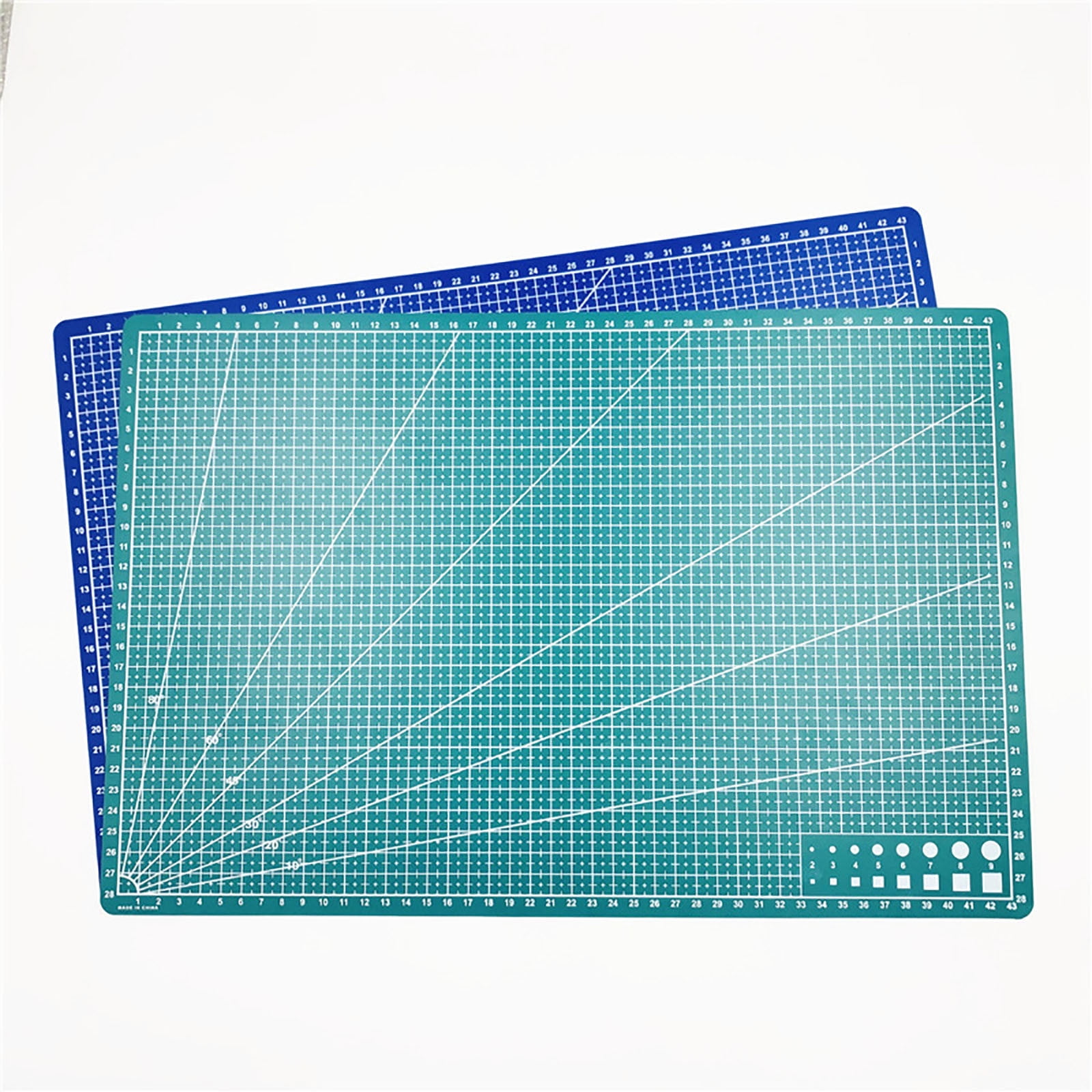 Clearance! Ttybhh Office and Craft and Stationery, A5 Art Self Healing PVC Cutting Mat Double Sided Gridded Rotary for Craft Fabric Blue - Image 2