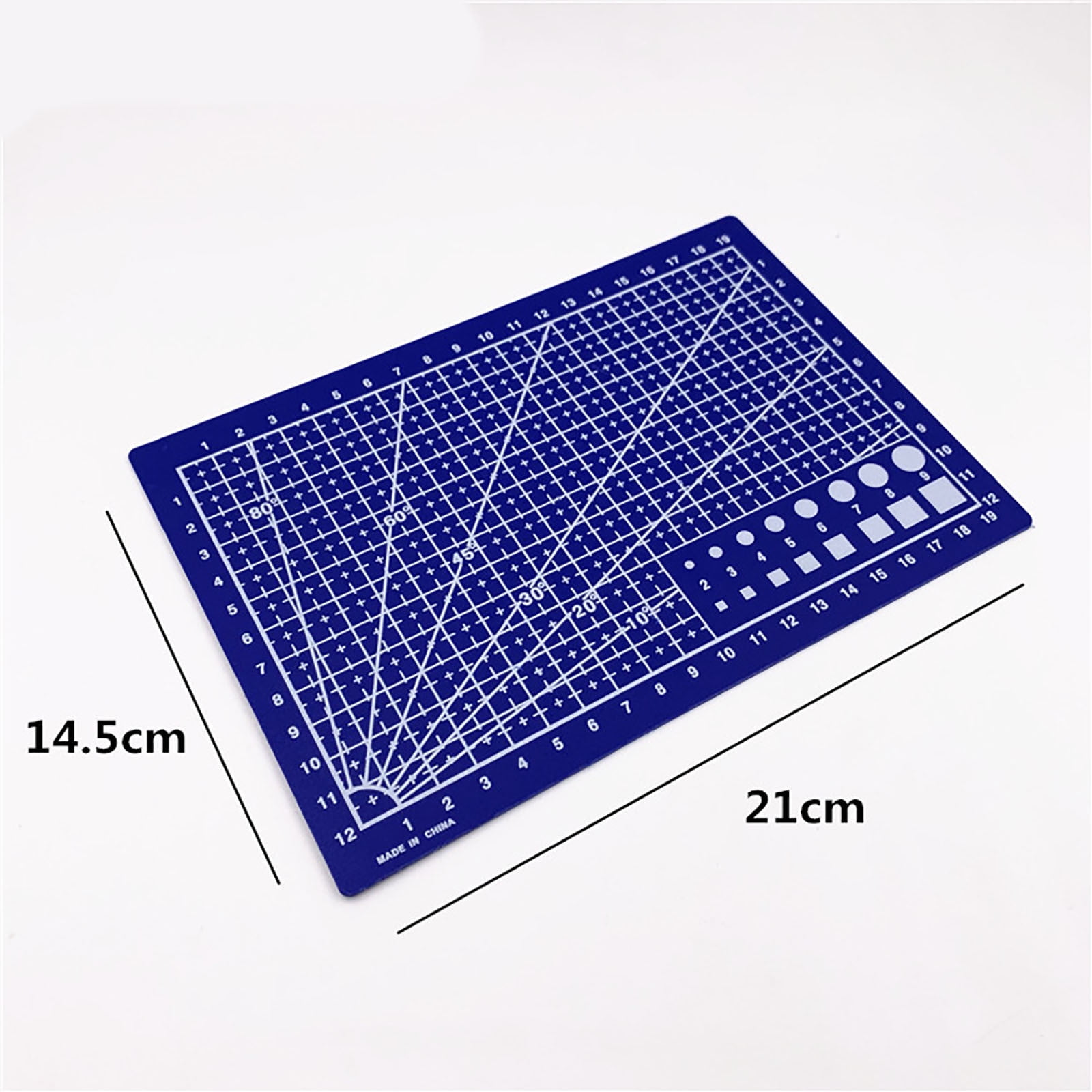 Clearance! Ttybhh Office and Craft and Stationery, A5 Art Self Healing PVC Cutting Mat Double Sided Gridded Rotary for Craft Fabric Blue - Image 3