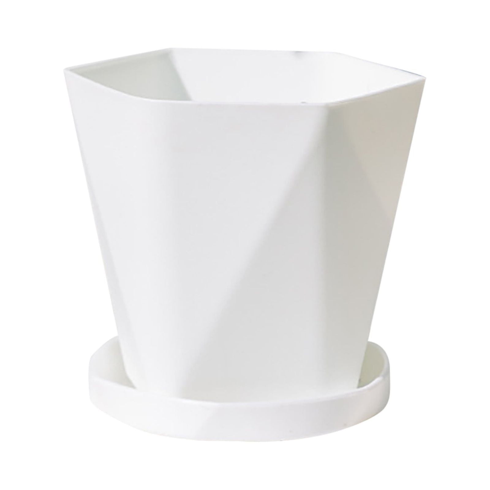 JWDX Flower Pots Clearance, Gardening Suppliesbalcony Household Plastic Flower Pot Resin Nordic Thicken Large Flower Pot, Suitable for Indoor and Outdoor Green Plant Planting White Z1-White - Image 1