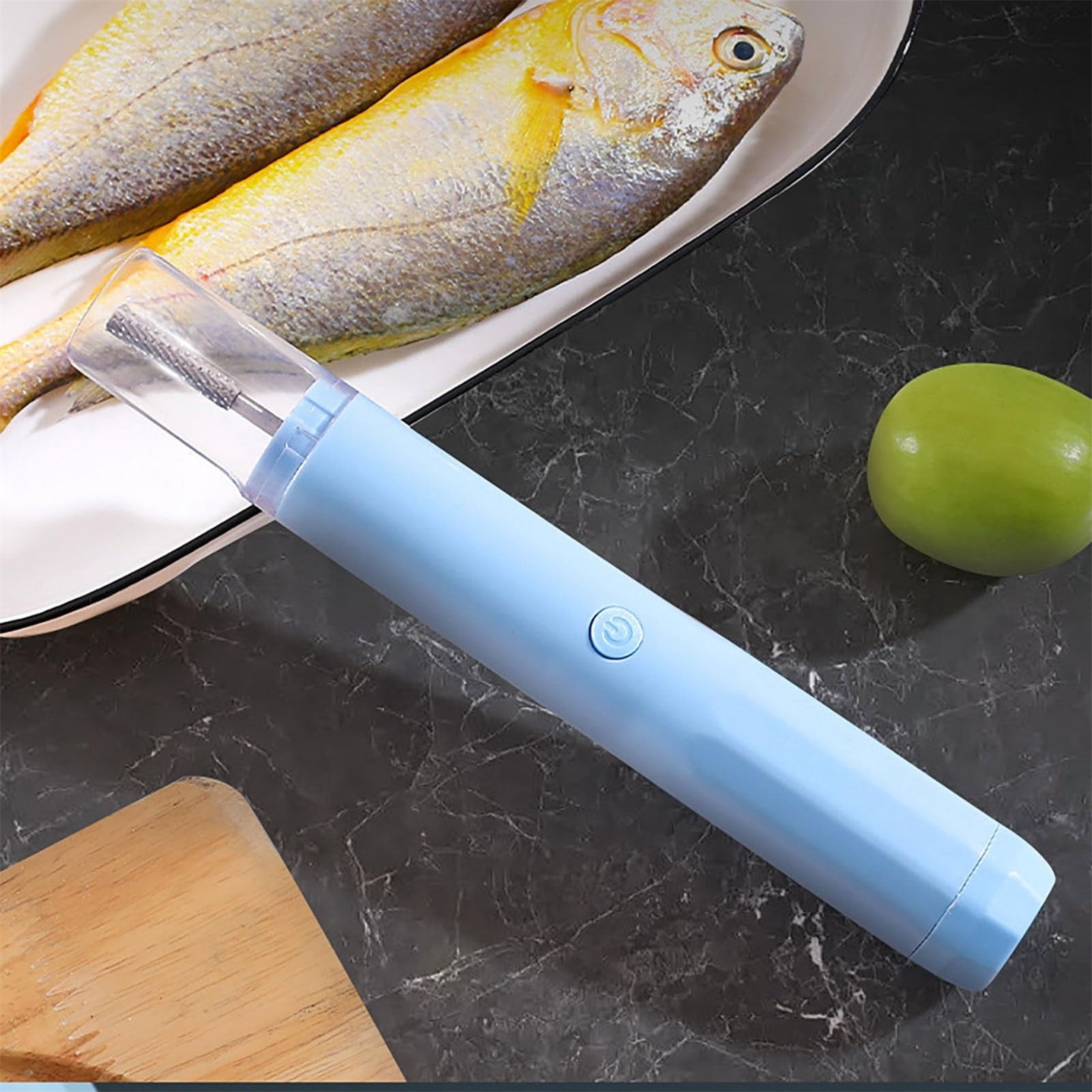 JWDX Peeler, Clearance Processing! Electric Fish Stainless Steel Cordless Fish Remover Cleaner Fish Remover with Rechargeable Battery for Easy Kitchen Cleaning Tool Blue - Image 5
