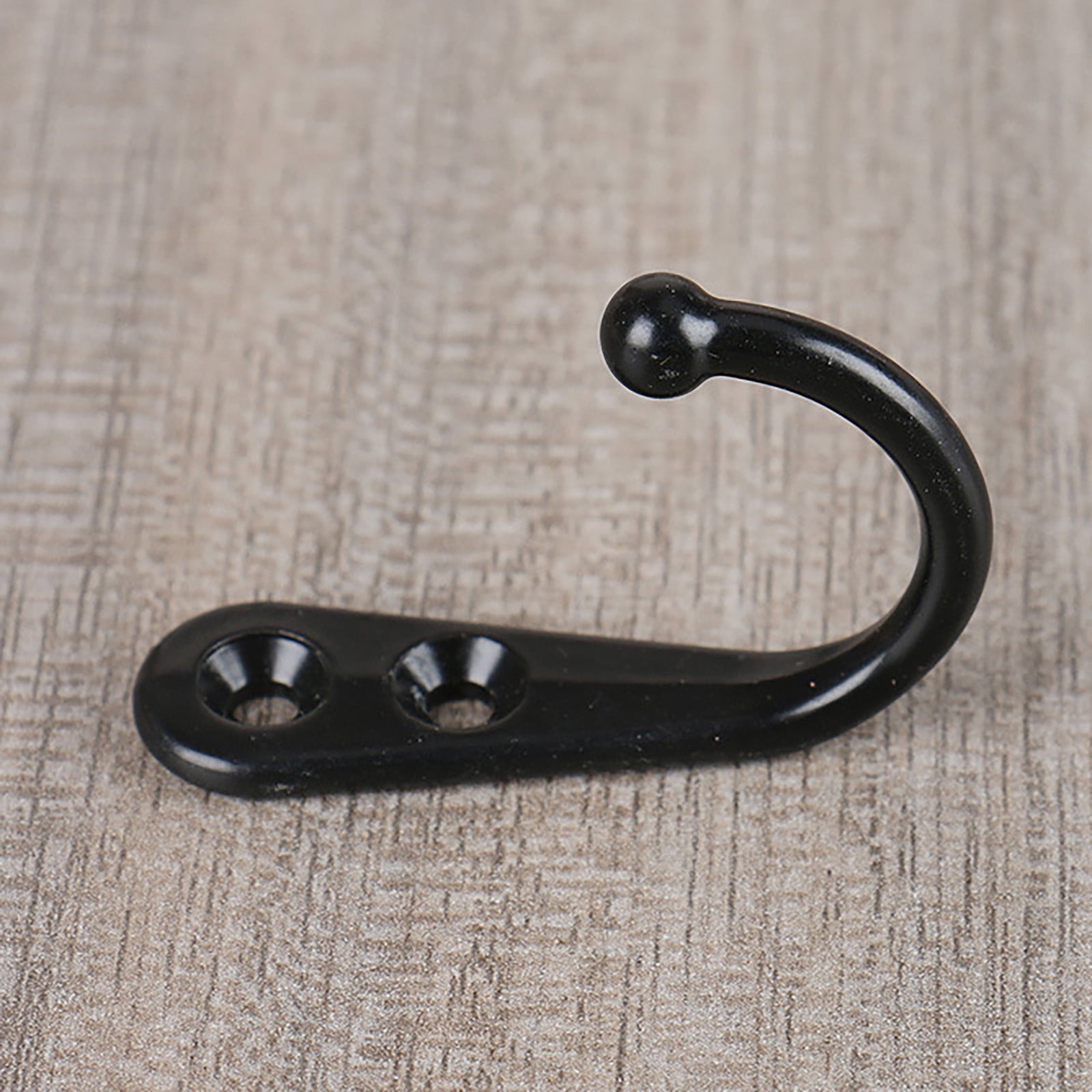 JWDX Black Wall Hooks, Hooks Clearance, 6Pcs Black Wall Hooks With Screwsand Anchor for Key, Towel, Hat (U Shape) A - Image 7