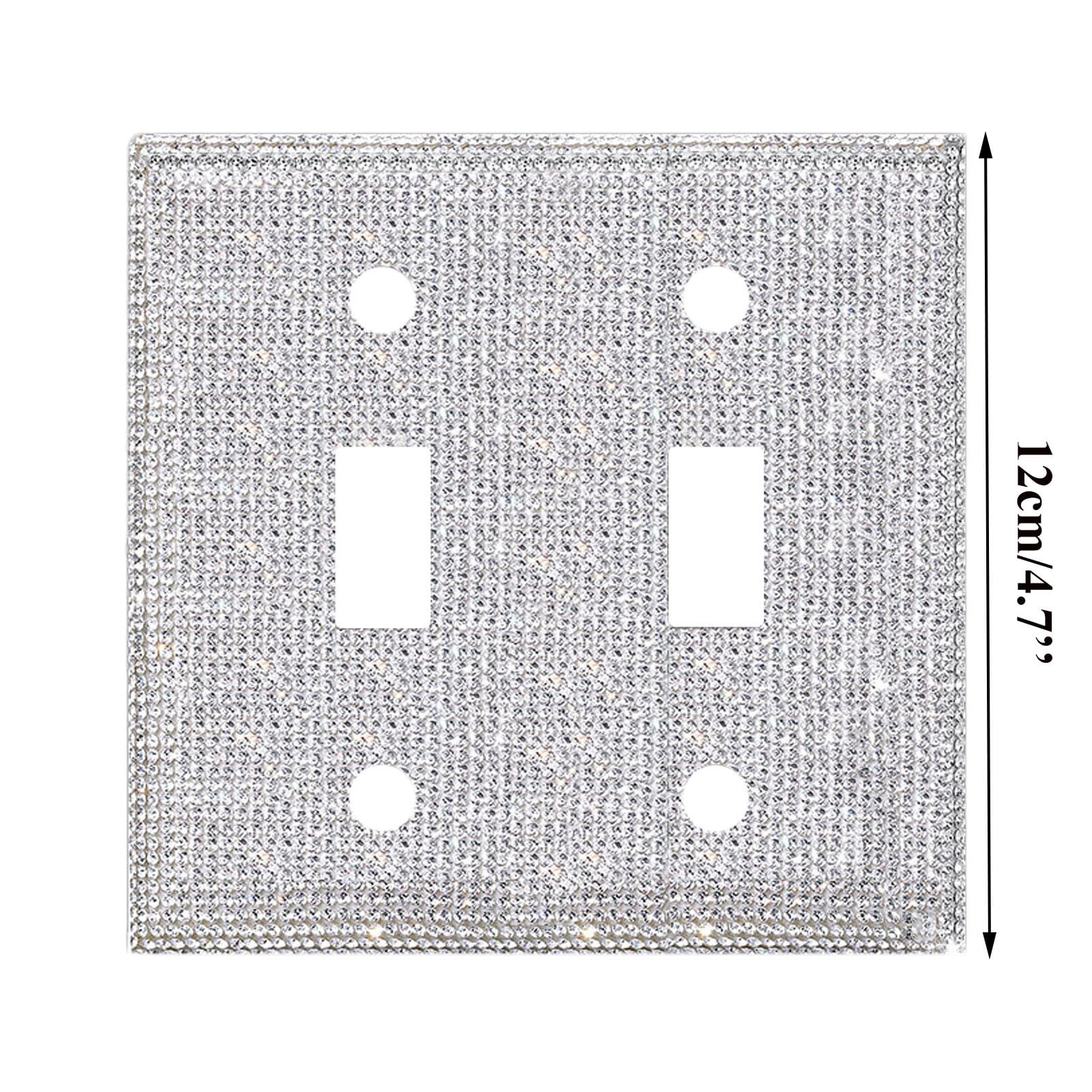 Clearance! JWDX Crystal Adornment, Crystal Decoration Promotion, Shiny Rhinestones Wall Plate Light Cover Wall Plate Cover Light Cover Decorative Bling Light Cover for Home Ornaments A B - Image 3