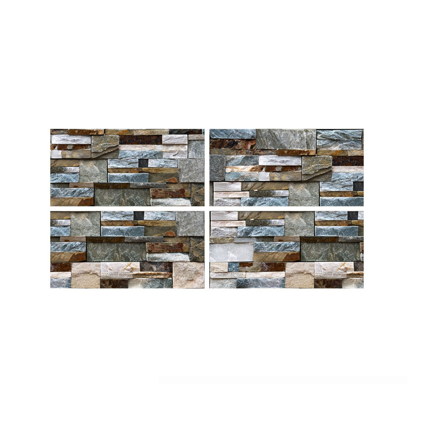 Clearance! JWDX Wall Sticker, Wall Stickers Promotion, Mosaics Wall Tile Stickers Peel and Stick Backsplash Self Adhesive Decals Vinyl Home Decor Diy Splashbacks 4Pc White - Image 1