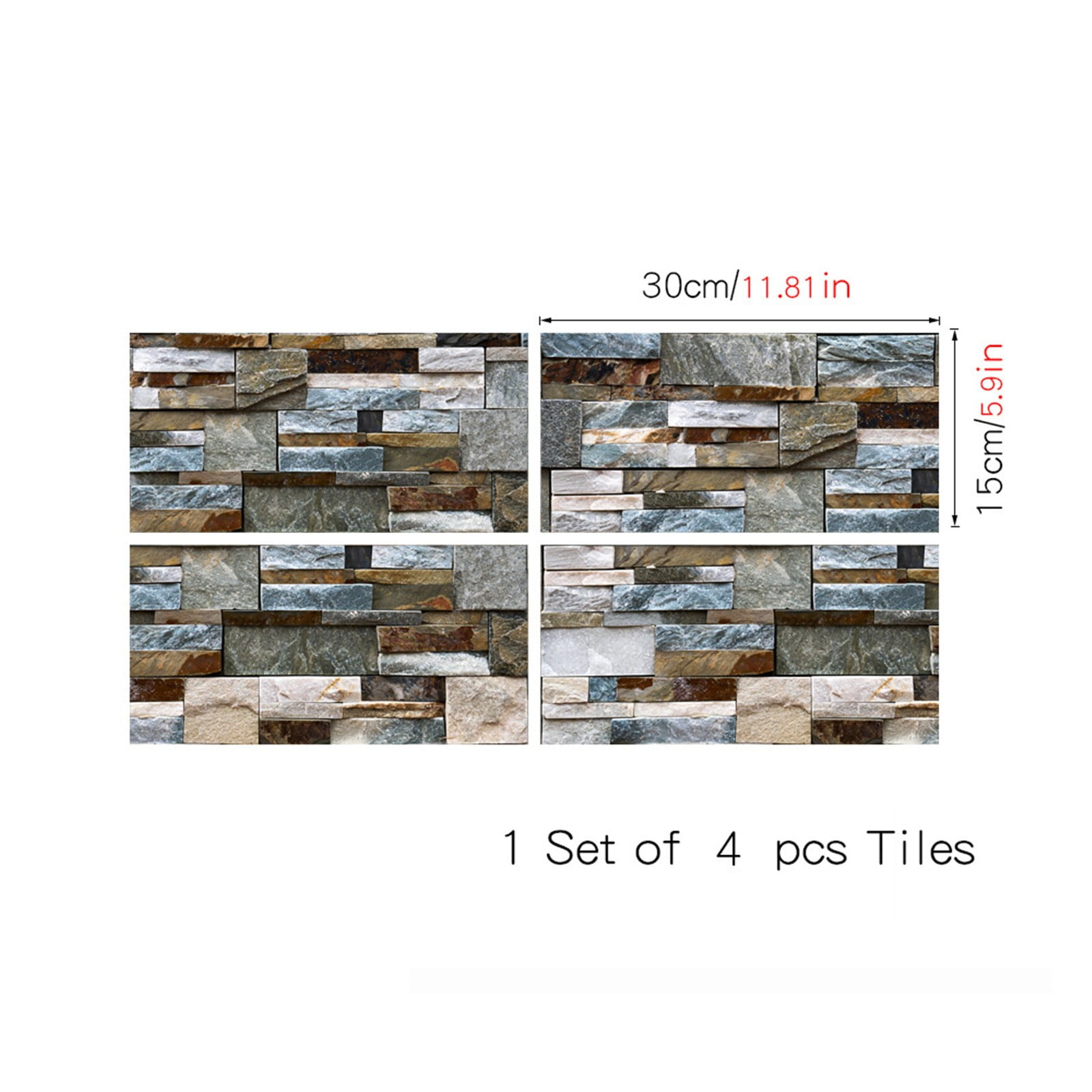 Clearance! JWDX Wall Sticker, Wall Stickers Promotion, Mosaics Wall Tile Stickers Peel and Stick Backsplash Self Adhesive Decals Vinyl Home Decor Diy Splashbacks 4Pc White - Image 4