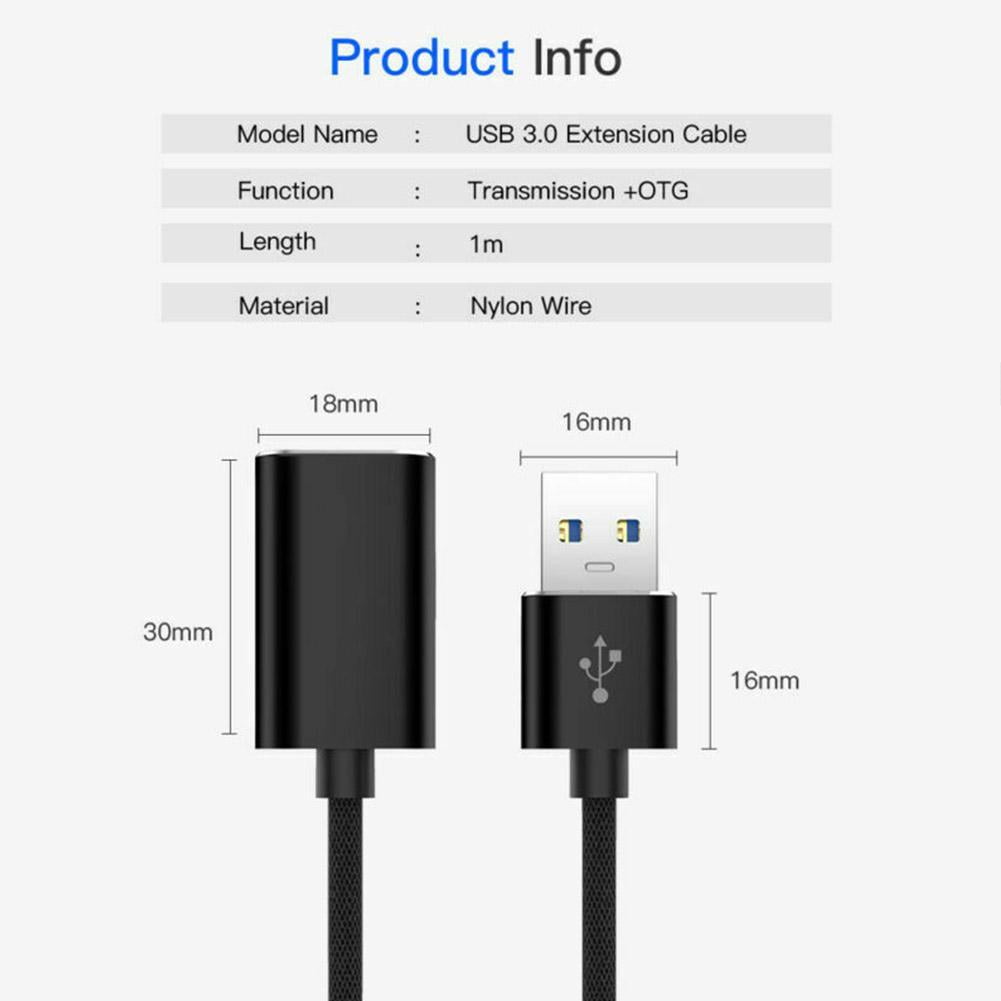 6 ft USB Extension Cable, USB A to A Charging Power Cord (Male to Female) - Image 6
