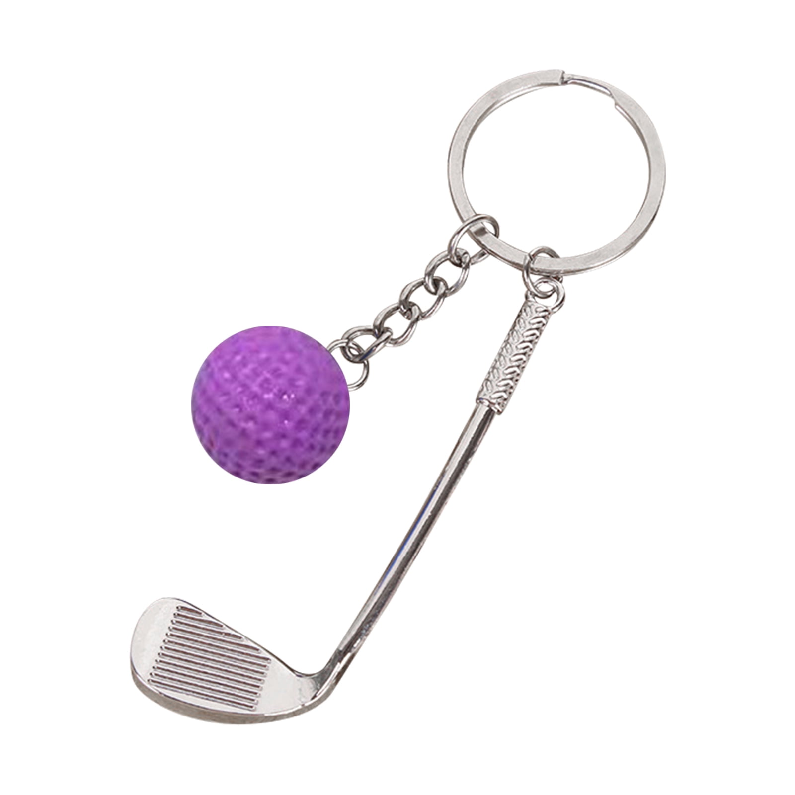 Clearance! JWDX Pendant, Hangs Promotion, Simulation Golf Keychain Bag Pendant Sports Supplies Ball Keychain Purple - Image 1