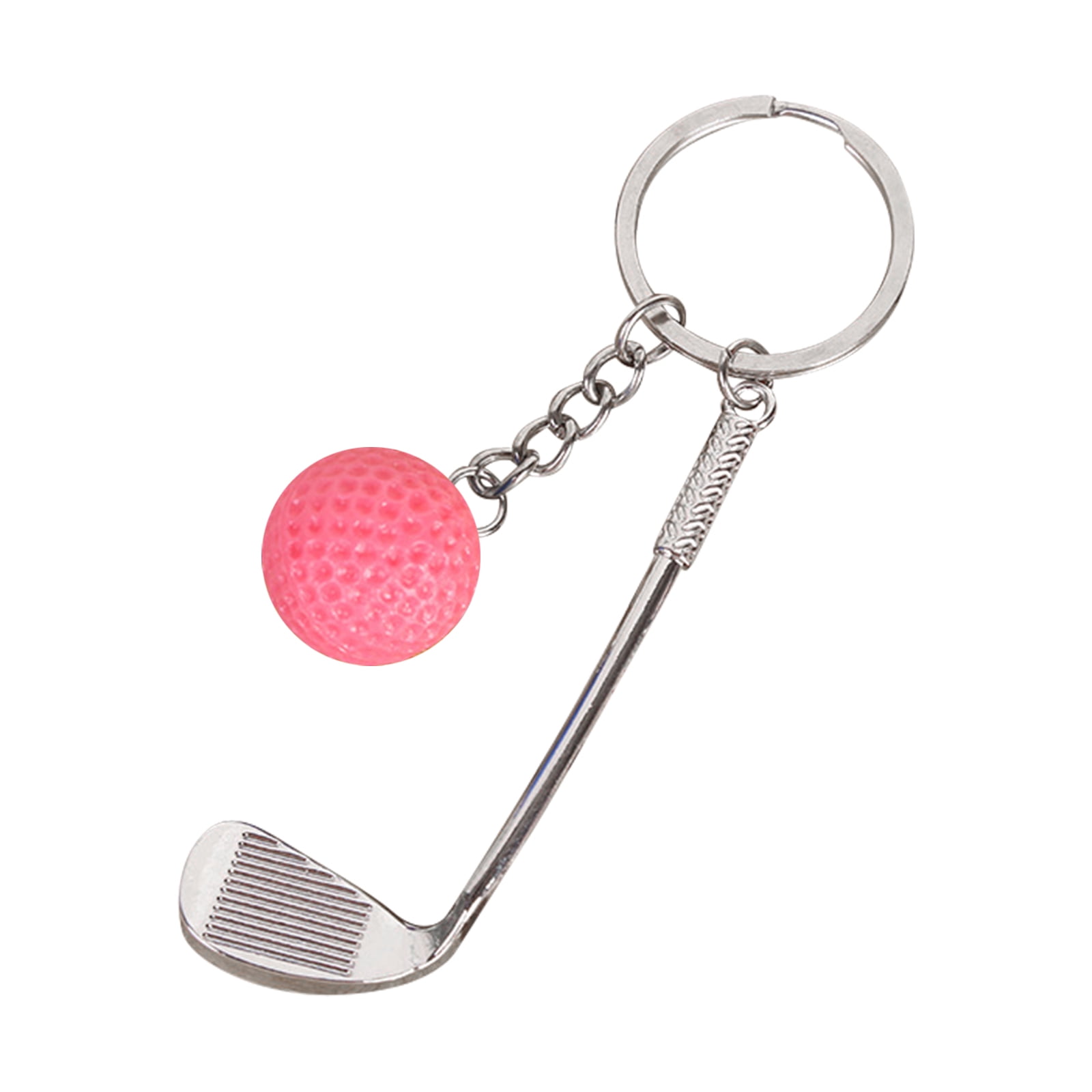 Clearance! JWDX Pendant, Hangs Promotion, Simulation Golf Keychain Bag Pendant Sports Supplies Ball Keychain Red - Image 1