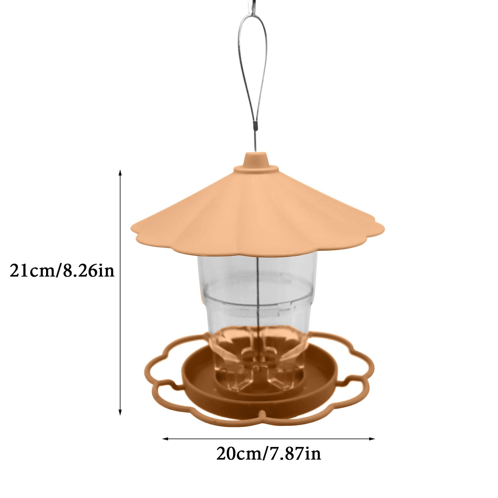 JWDX BigBird Outdoor Hanging Wild Bird Feeder, Plastic, Brown Z2-Brown - Image 3