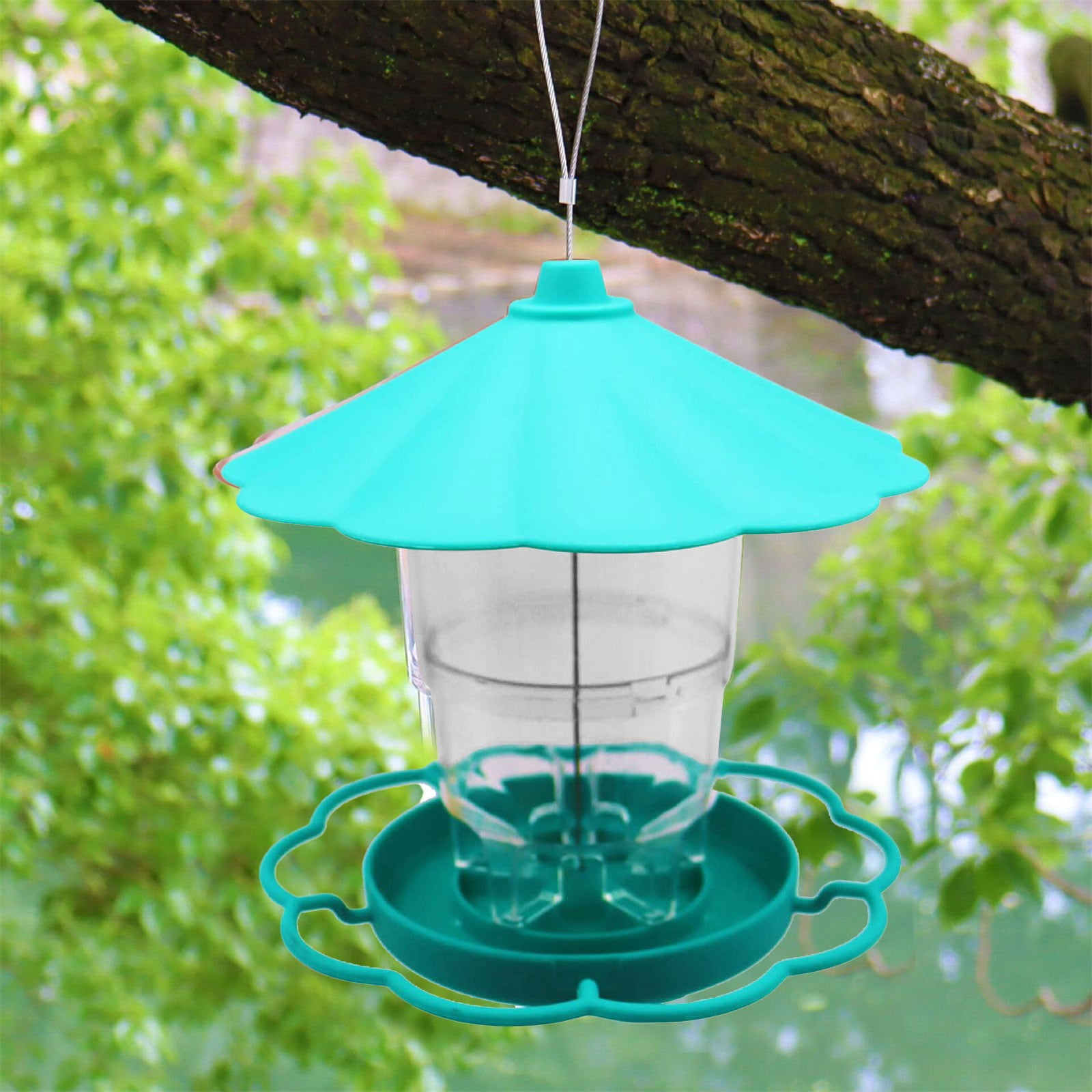 JWDX BigBird Outdoor Hanging Wild Bird Feeder, Plastic, Brown Z2-Green - Image 2