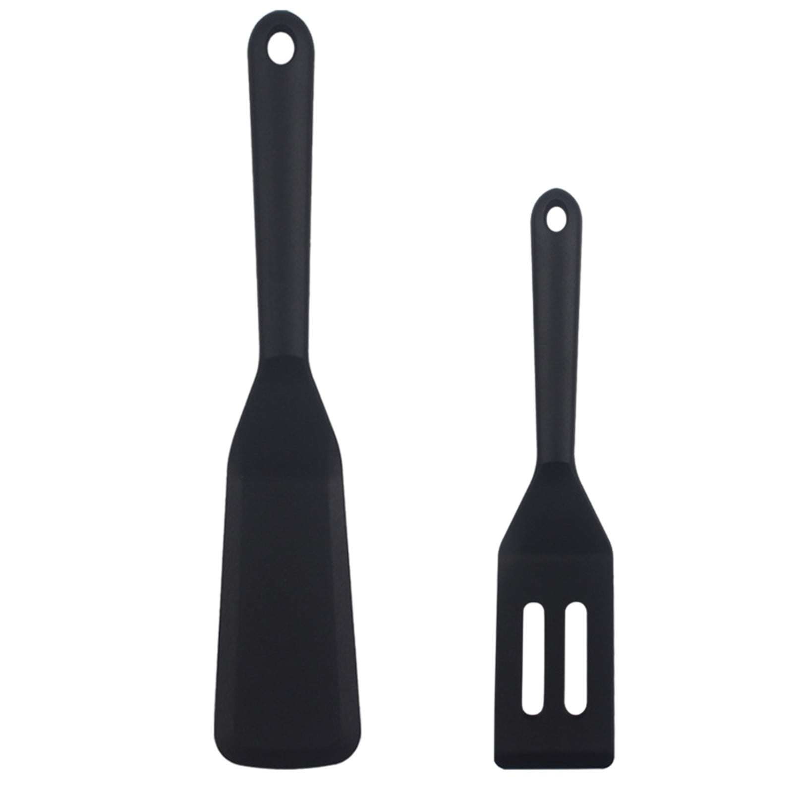 JWDX Spatula, Cooking Utensils Clearance, 2 Piece Silicone Shovel Set Cookie Shovel Fried Egg Spatula Steak Shovel Flat Bottoming Pot Small Spatula Kitchen Tools Red Z1-Black - Image 1