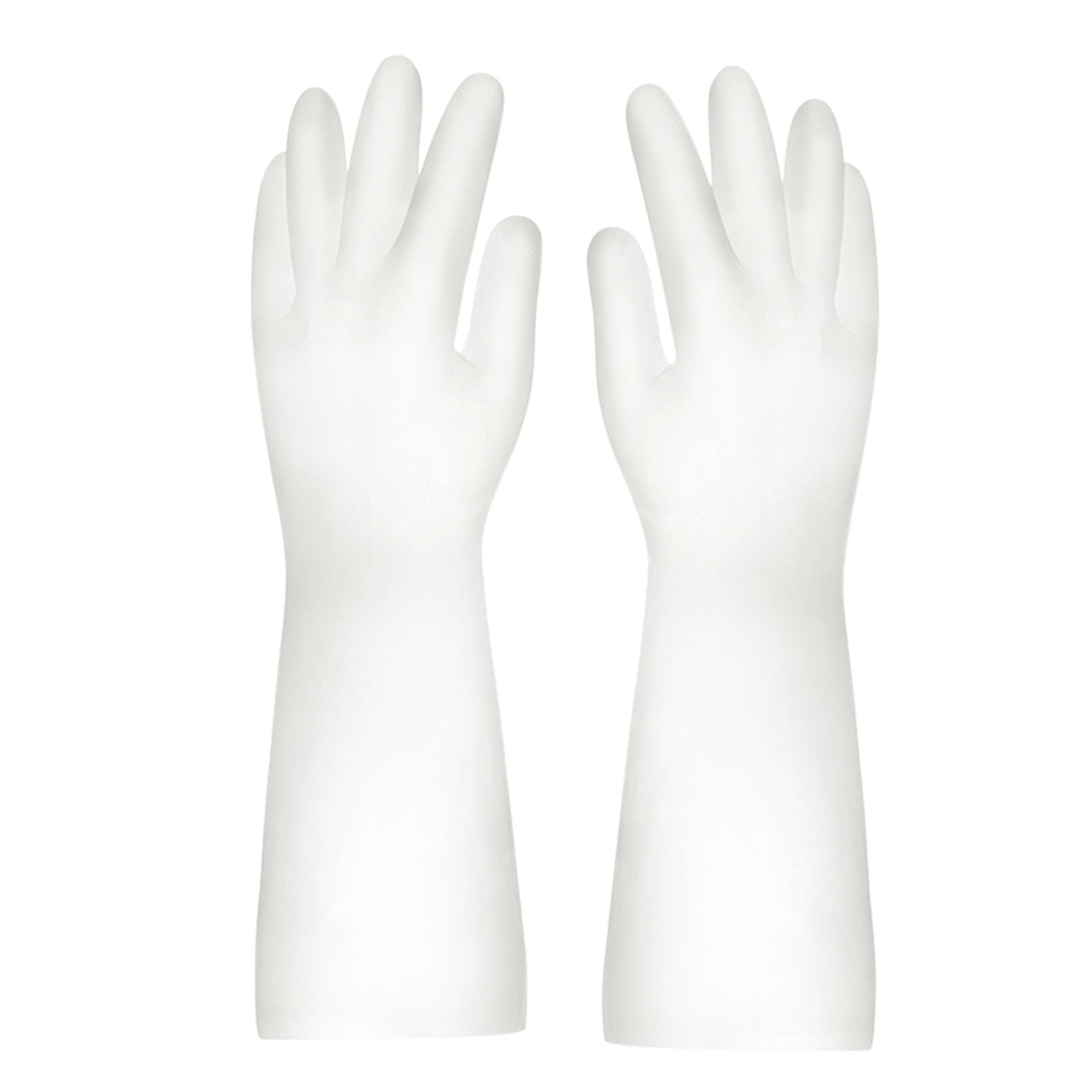 Ttybhh Apron Sleeve Clearance, Apron Sleeve Promotion! Gloves Gloves Washing Hand Rubber Long Cleaning Warm Gloves Kitchen Latex Dish Washing Tool Dishes Gauntlets Kitchen Dining Bar White - Image 1