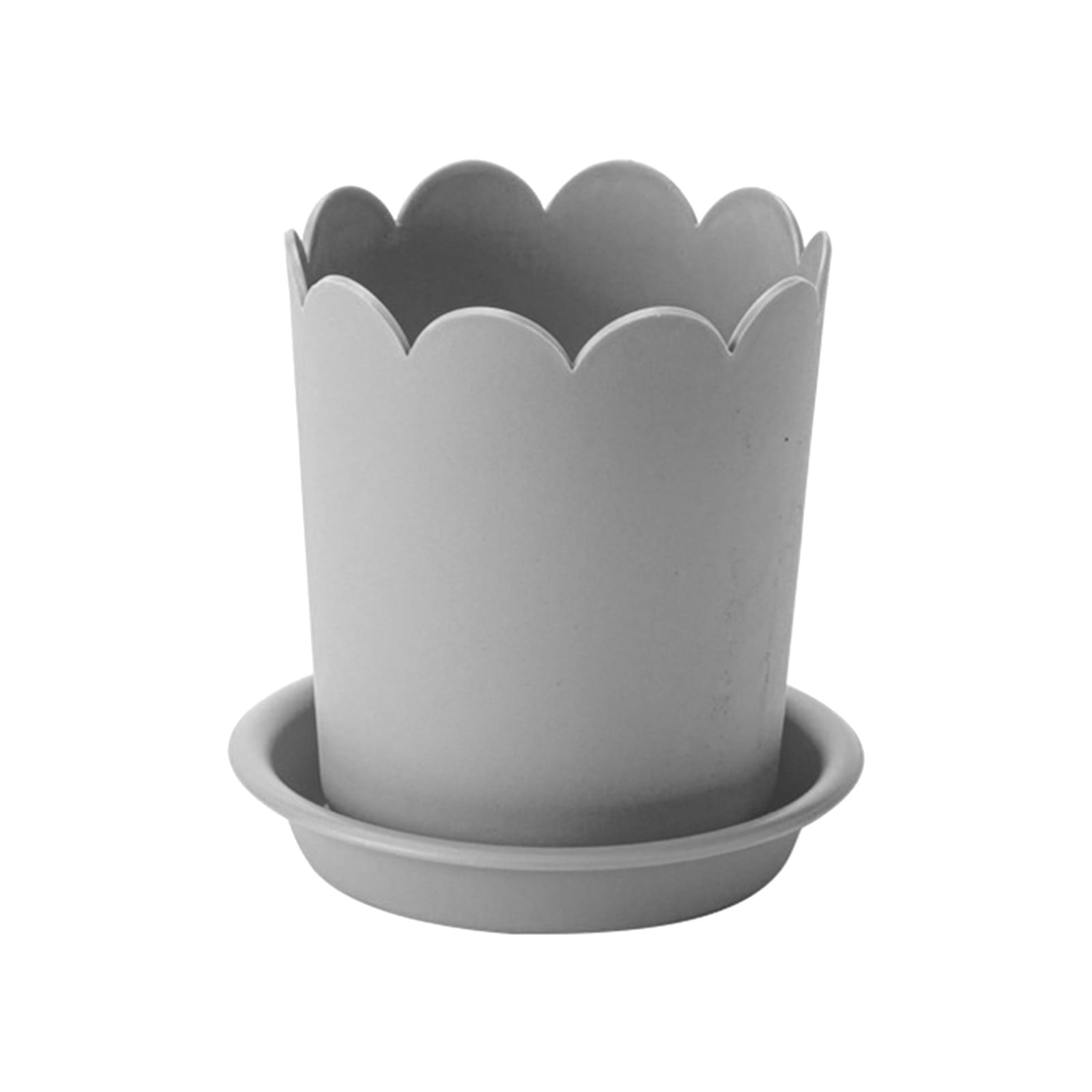 Jwdx Flower Pots Clearance, Garden Supplies Promotion! Plastic Plant Pots for Plants With Saucers Indoor Set of 1 Plastic Planters Modern Flower Pot With Hole for All House Plants Herbs Flowers Or4 Z5-GY2 - Image 1