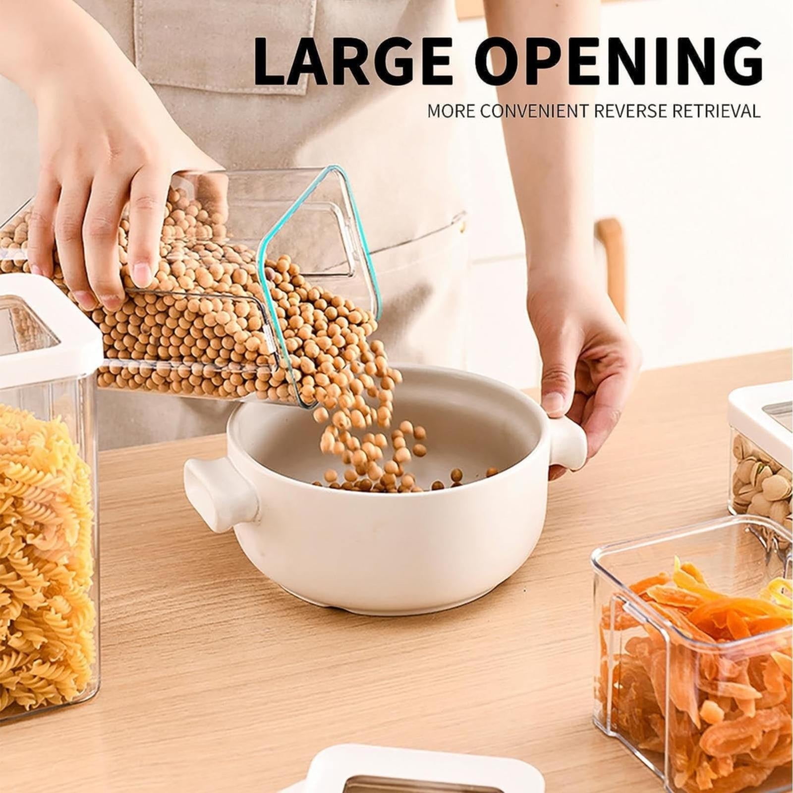 JWDX Storage Container, Airtight Cereal Containers Storage Sealed Cans for Grains and Miscellaneous Grains Transparent Plastic Kitchen Food Grade Nut and Oat Storage Cans Kitchen B - Image 5
