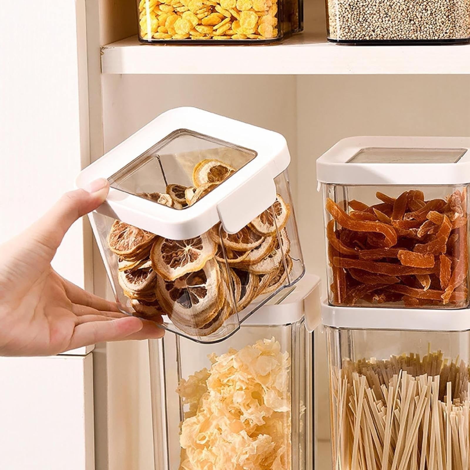 JWDX Storage Container, Airtight Cereal Containers Storage Sealed Cans for Grains and Miscellaneous Grains Transparent Plastic Kitchen Food Grade Nut and Oat Storage Cans Kitchen B - Image 6