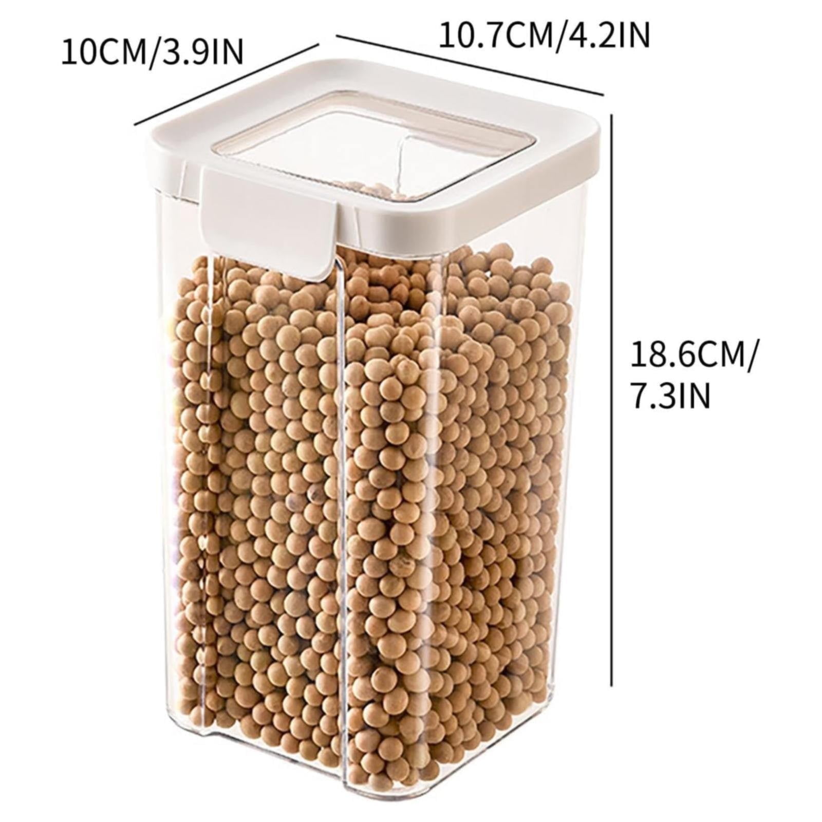 JWDX Storage Container, Airtight Cereal Containers Storage Sealed Cans for Grains and Miscellaneous Grains Transparent Plastic Kitchen Food Grade Nut and Oat Storage Cans Kitchen D - Image 3