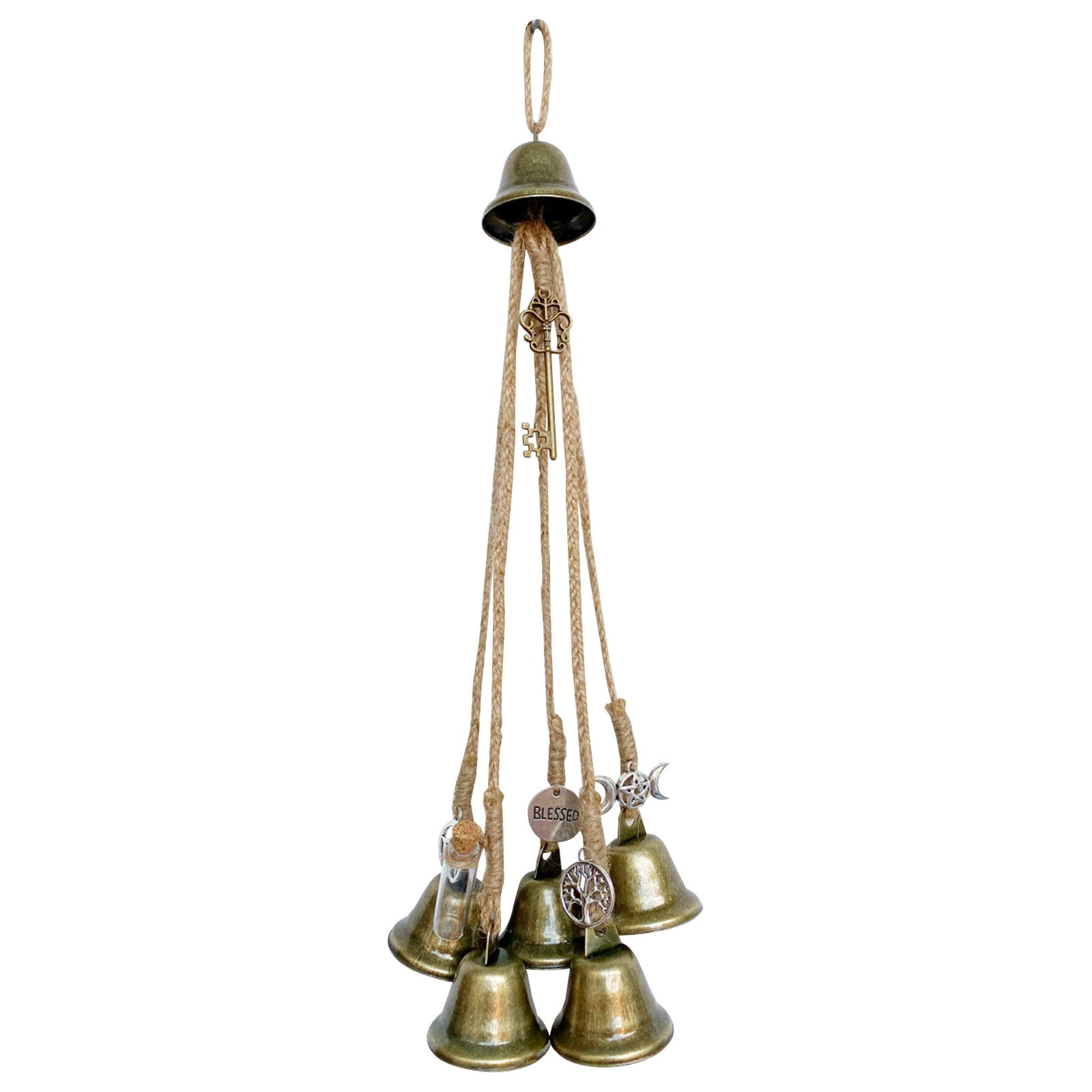 Clearance! JWDX Wind Chimes, Wind Chimes Promotion, Witch Bells 1 Pieces Door Knob Hanger Witchcraft Decor Wind Chimes Positive Energy Decor Home B - Image 1