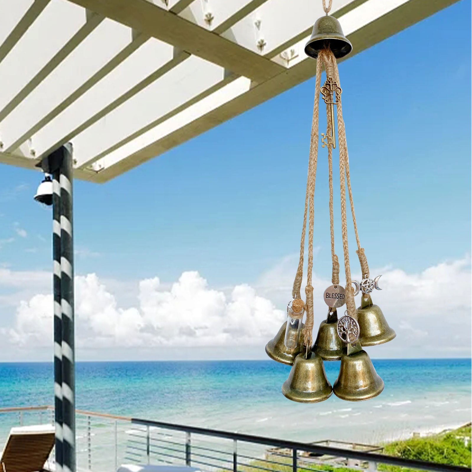 Clearance! JWDX Wind Chimes, Wind Chimes Promotion, Witch Bells 1 Pieces Door Knob Hanger Witchcraft Decor Wind Chimes Positive Energy Decor Home B - Image 2