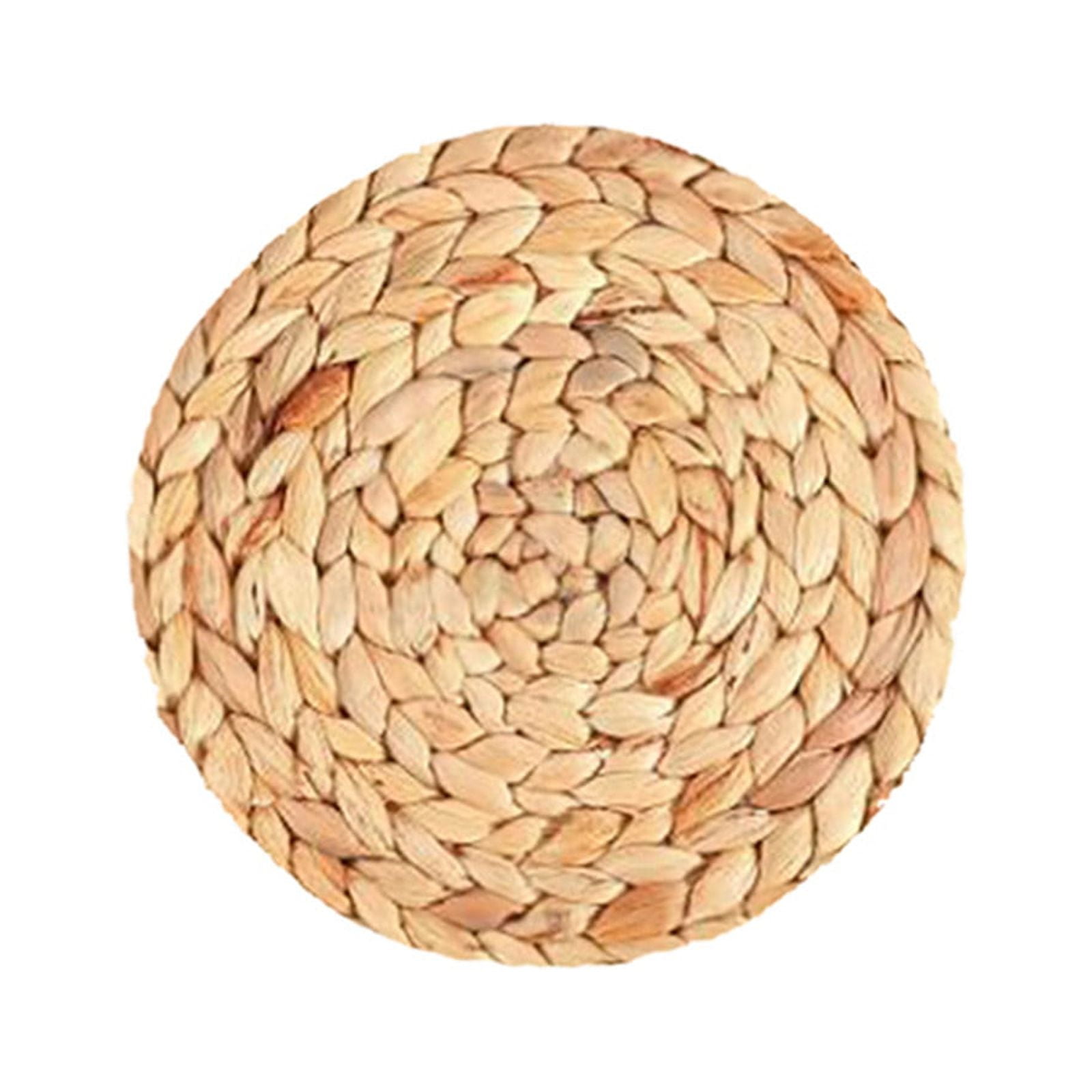 Clearance! JWDX Woven Placemat, Desktop Ornament Promotion, Household Pure Hand Woven Water Hyacinth Grass Mat Cup Bowl Pot Plate Anti Scalding Heat Insulation Table Decoration Mat B - Image 1