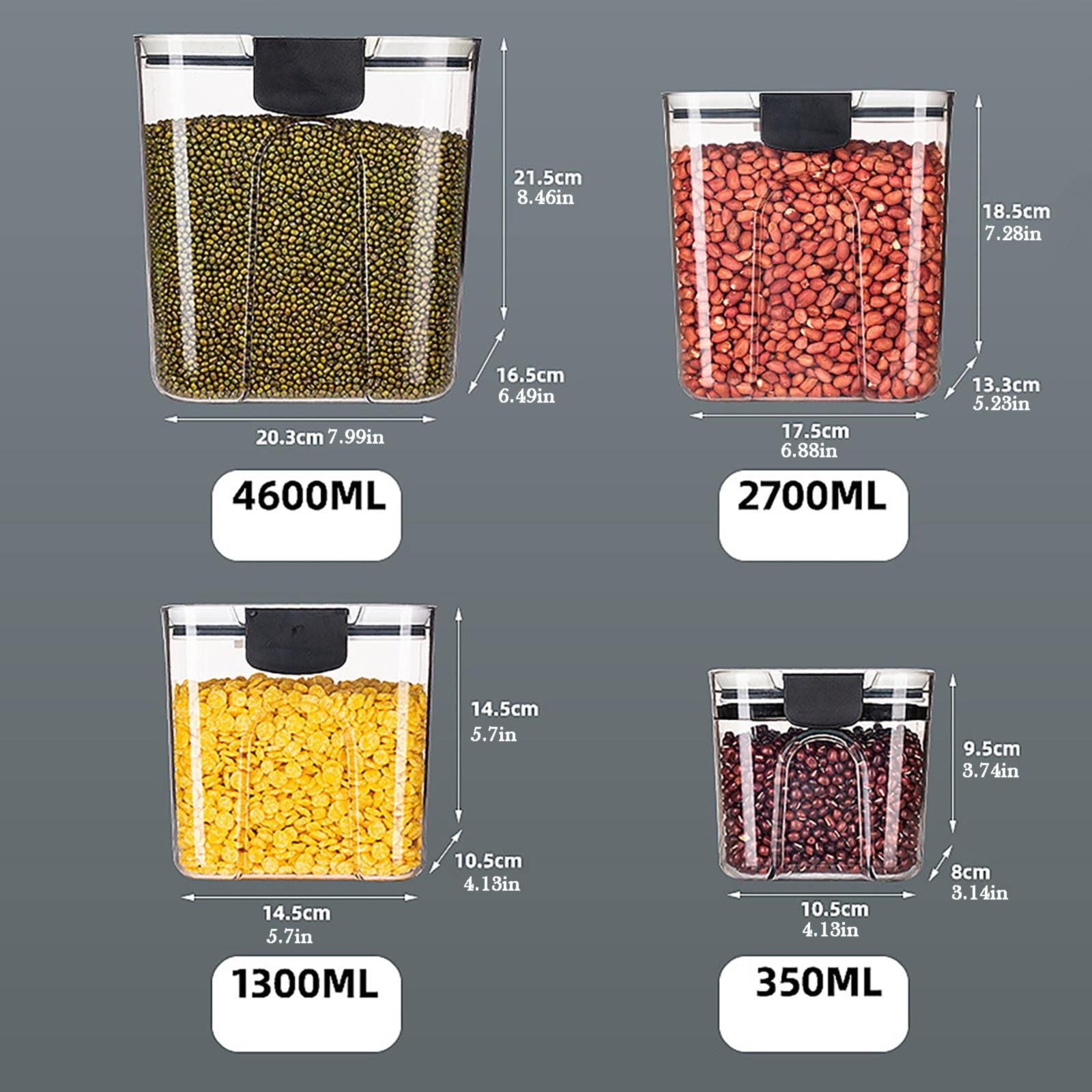 Clearance! JWDX Storage, Food Storage Promotion, Orliya Baking Storage Set Orliya Baking Containers Storage Set with Labels Flour Sugar Storage Containers Set Airtight A C - Image 3
