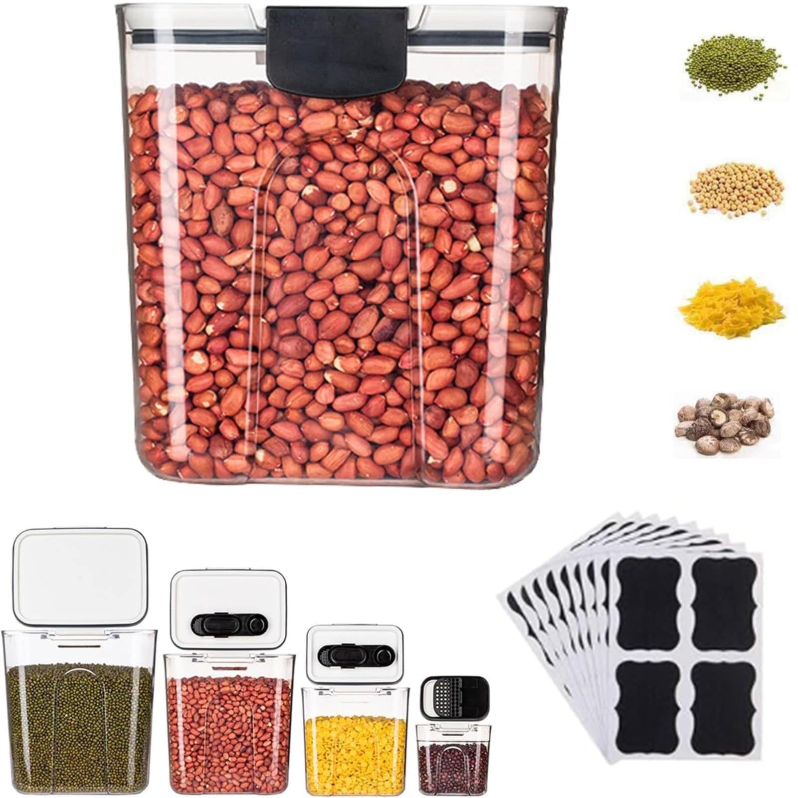 Clearance! JWDX Storage, Food Storage Promotion, Orliya Baking Storage Set Orliya Baking Containers Storage Set with Labels Flour Sugar Storage Containers Set Airtight A C - Image 4