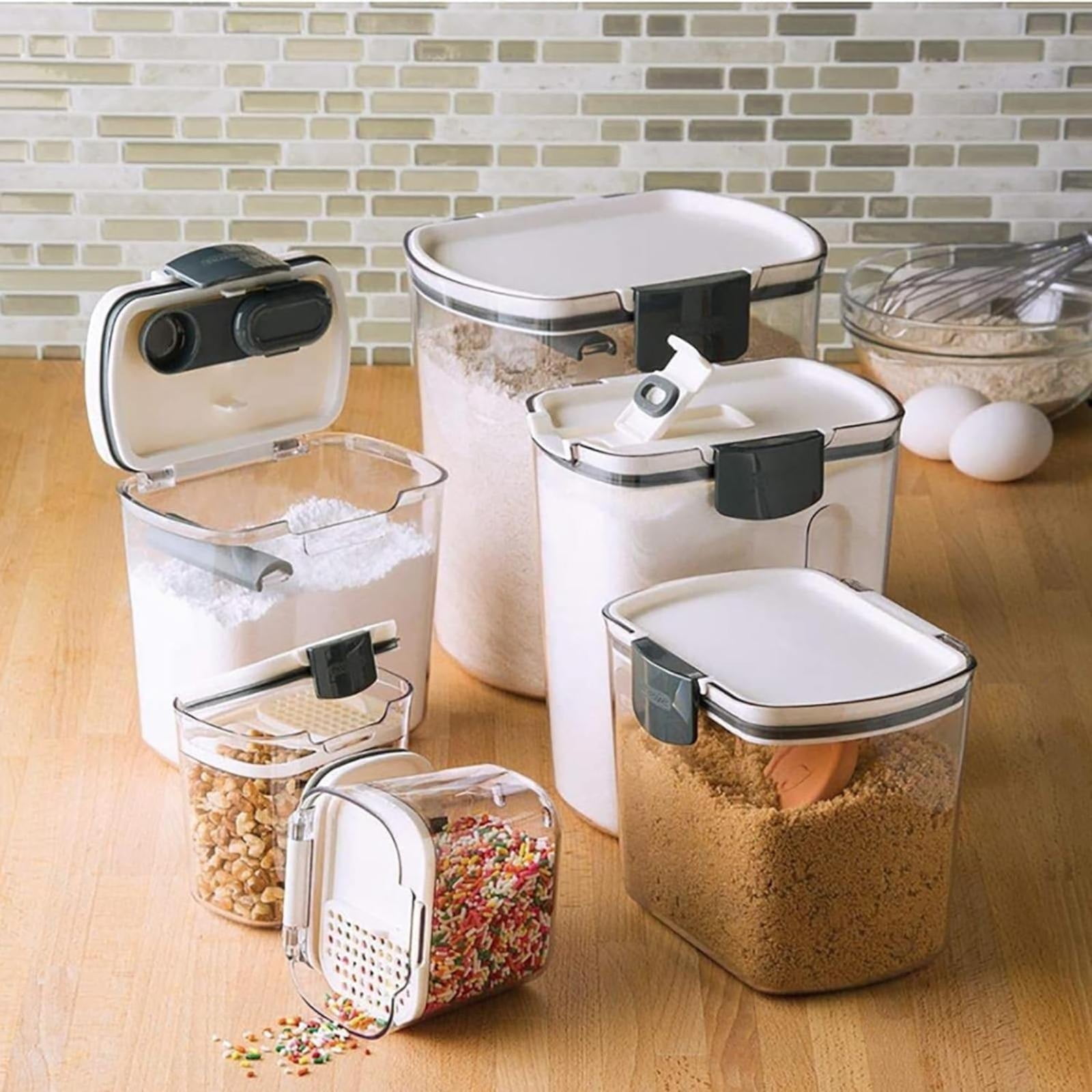 Clearance! JWDX Storage, Food Storage Promotion, Orliya Baking Storage Set Orliya Baking Containers Storage Set with Labels Flour Sugar Storage Containers Set Airtight A C - Image 6