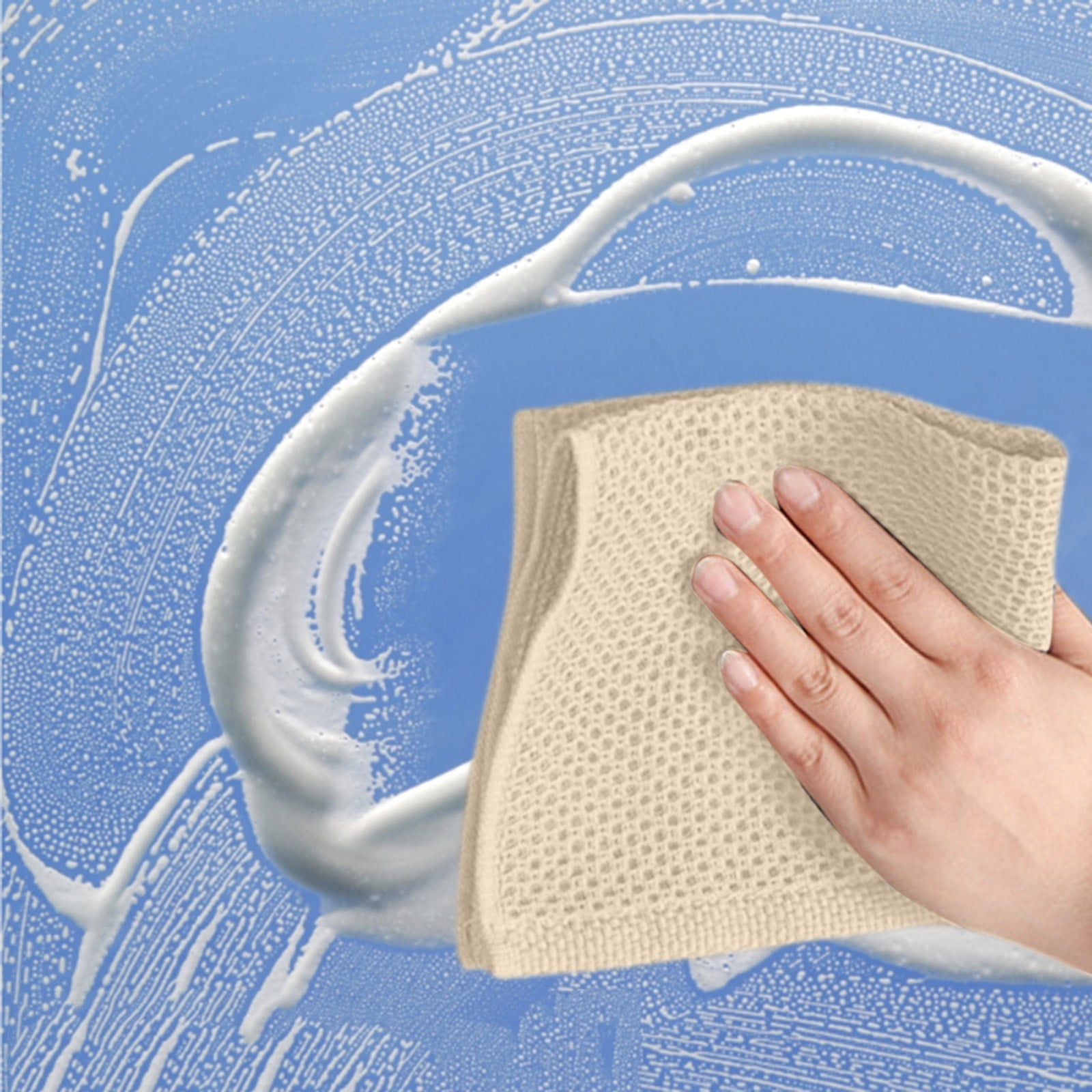 JWDX Wipes Clearance! 100% Cotton Weave Kitchen Dish Cloths Ultra Soft Absorbent Quick Drying Dish Towels 12X12 Inches 6-Pack, Household Cleaning Cloth Promotion Include 6 Pcs Dish Cloth D - Image 2