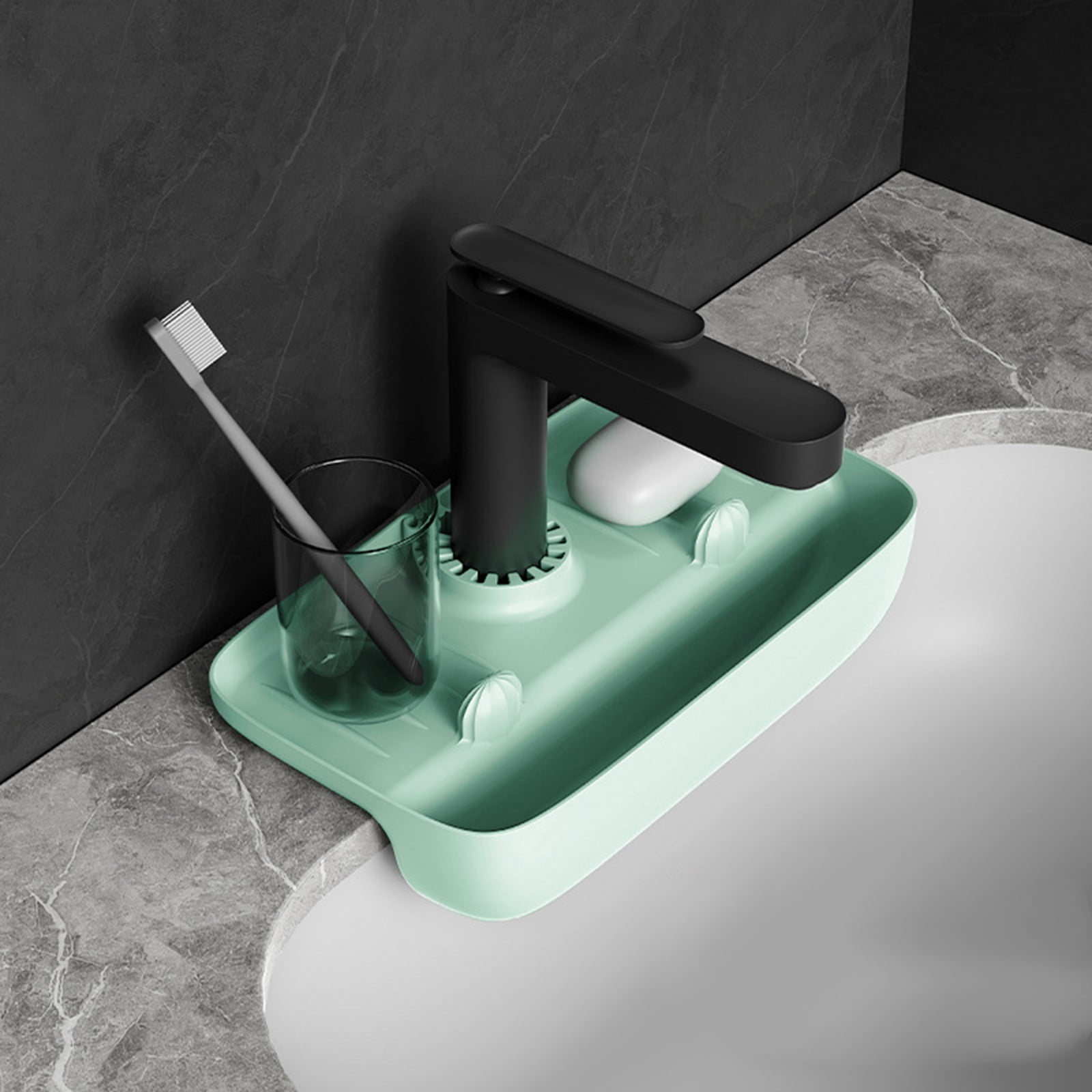 JWDX Drain Rack Clearance! Sink Holder Sink Rack With Drain Basket Kitchen Sink Organizer Storage Rack for Home Kitchen include 1Pc Drain Rack D - Image 2