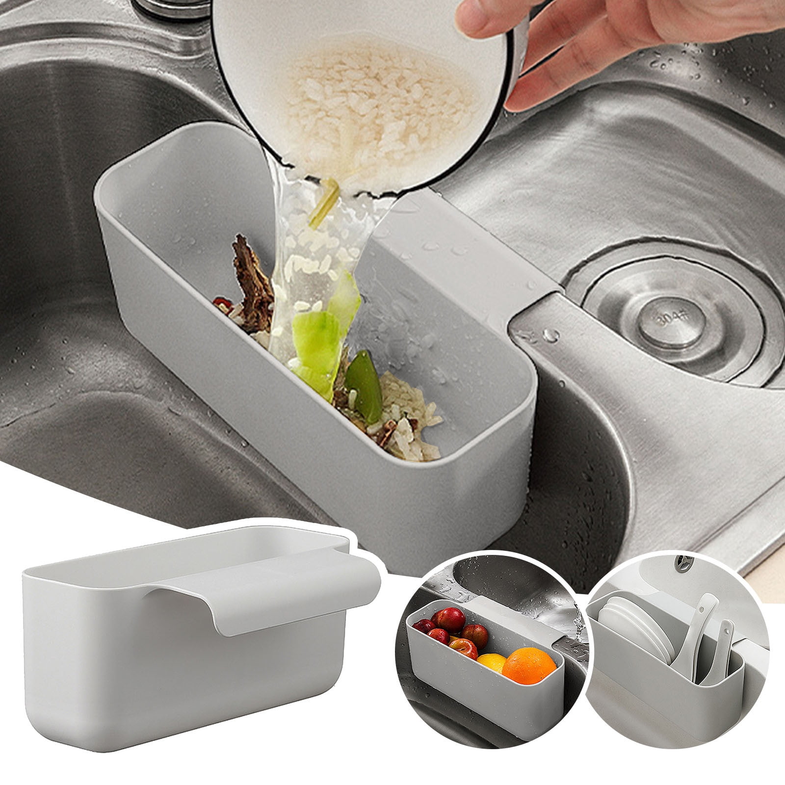 JWDX Kitchen Cleaning Supplies Clearance! Kitchen Dishwashing Sponge Cleaning Ball With Handle Multifunctional Scrub Sponge Pad Ball for Pot and Plate Dishwashing Cleaning include 1* Drain Rack A - Image 2