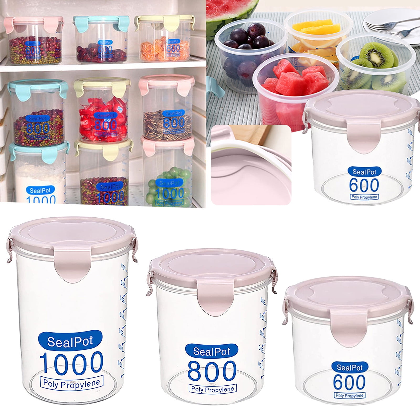 JWDX Glass and Bottle Clearance! Safety for Kids Silicone Sippy Lids - Make Most Cups A Sippy Cup Leak Proof include 3Pc Food Storage Tanks A - Image 2